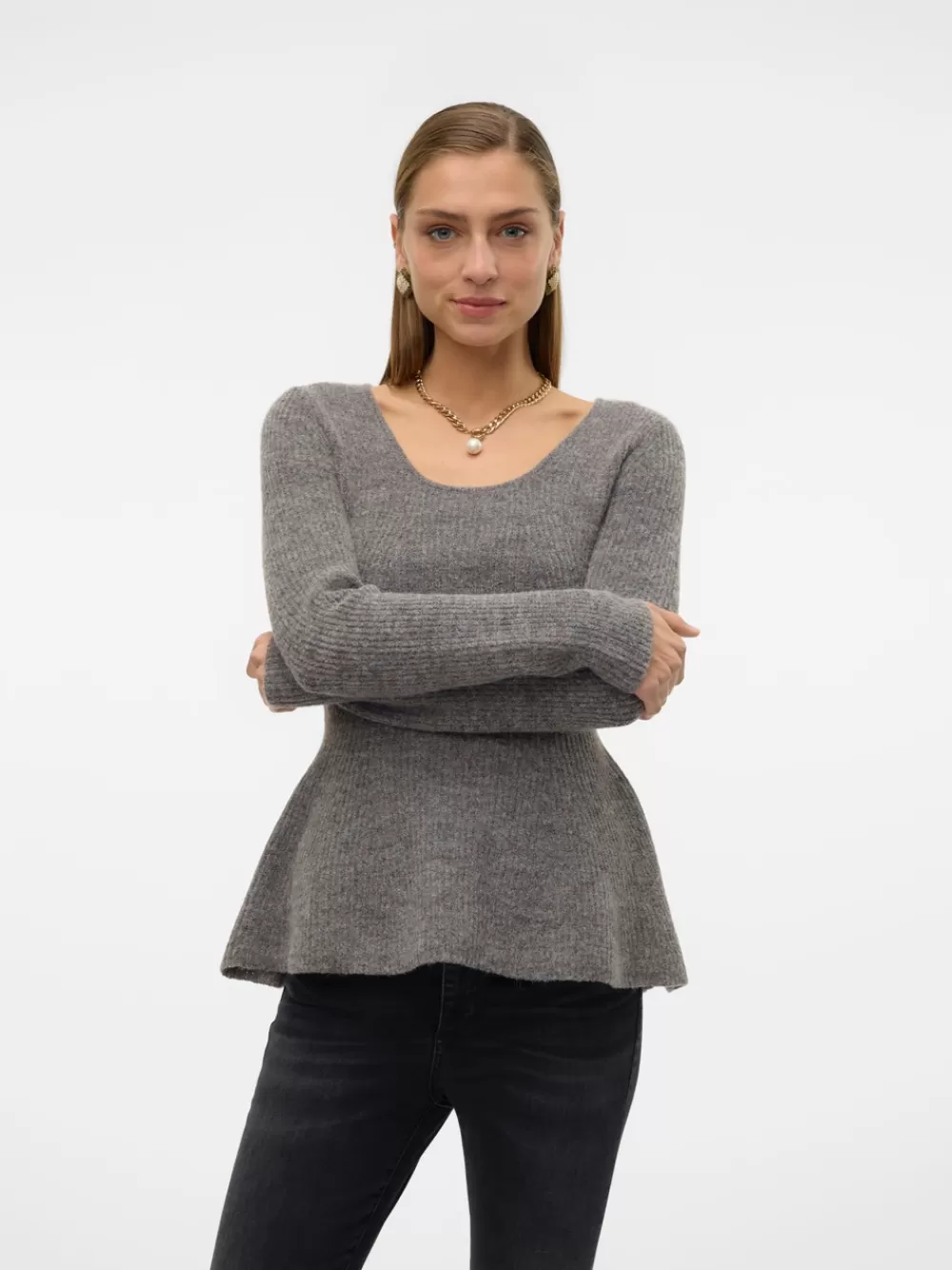 VERO MODA VMDESMA Neulepuserot Medium Grey Melange Outlet