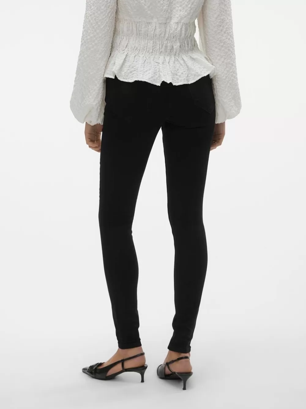 VERO MODA VMDONNA Erittäin korkea vyötärö Skinny fit Farkut Black Denim Online