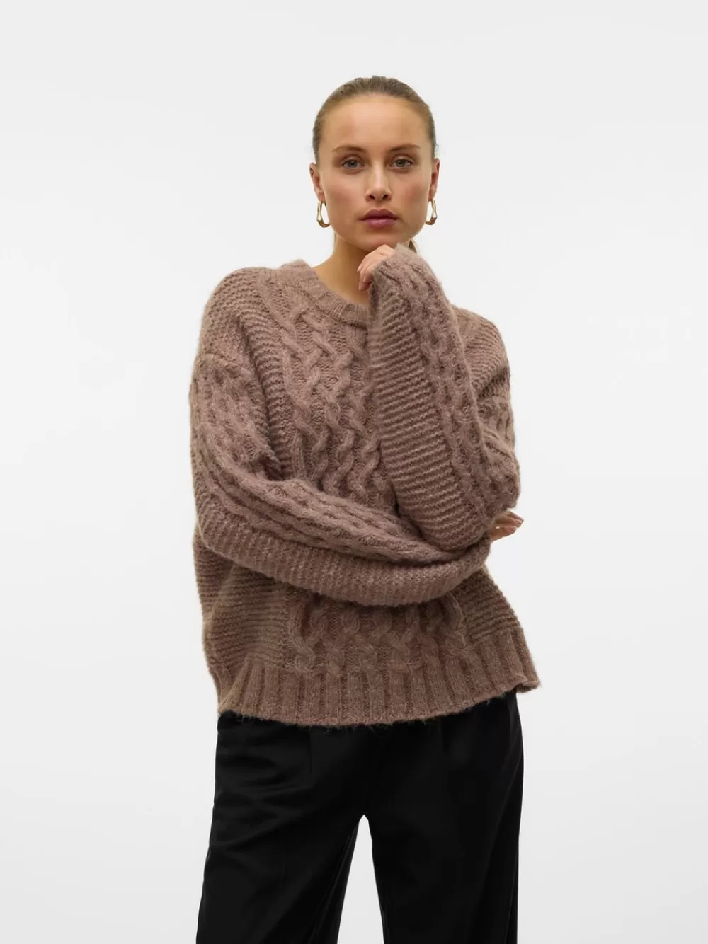 VERO MODA VMDOVE Neulepuserot Brown Lentil Best Sale
