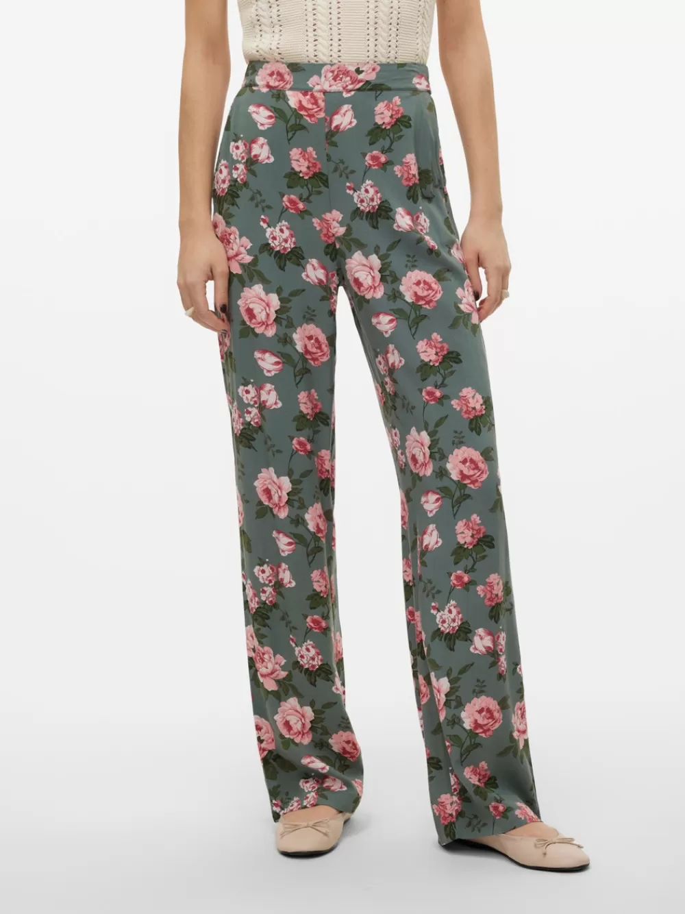 VERO MODA VMEASY Korkea vyötärö Housut Laurel Wreath Best Sale