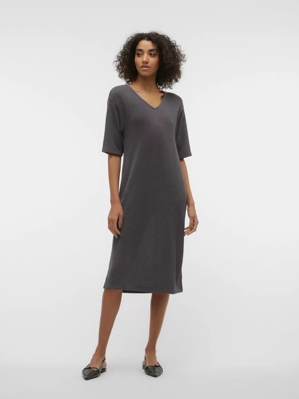 VERO MODA VMEDDIE Pitkä mekko Grey Pinstripe Hot