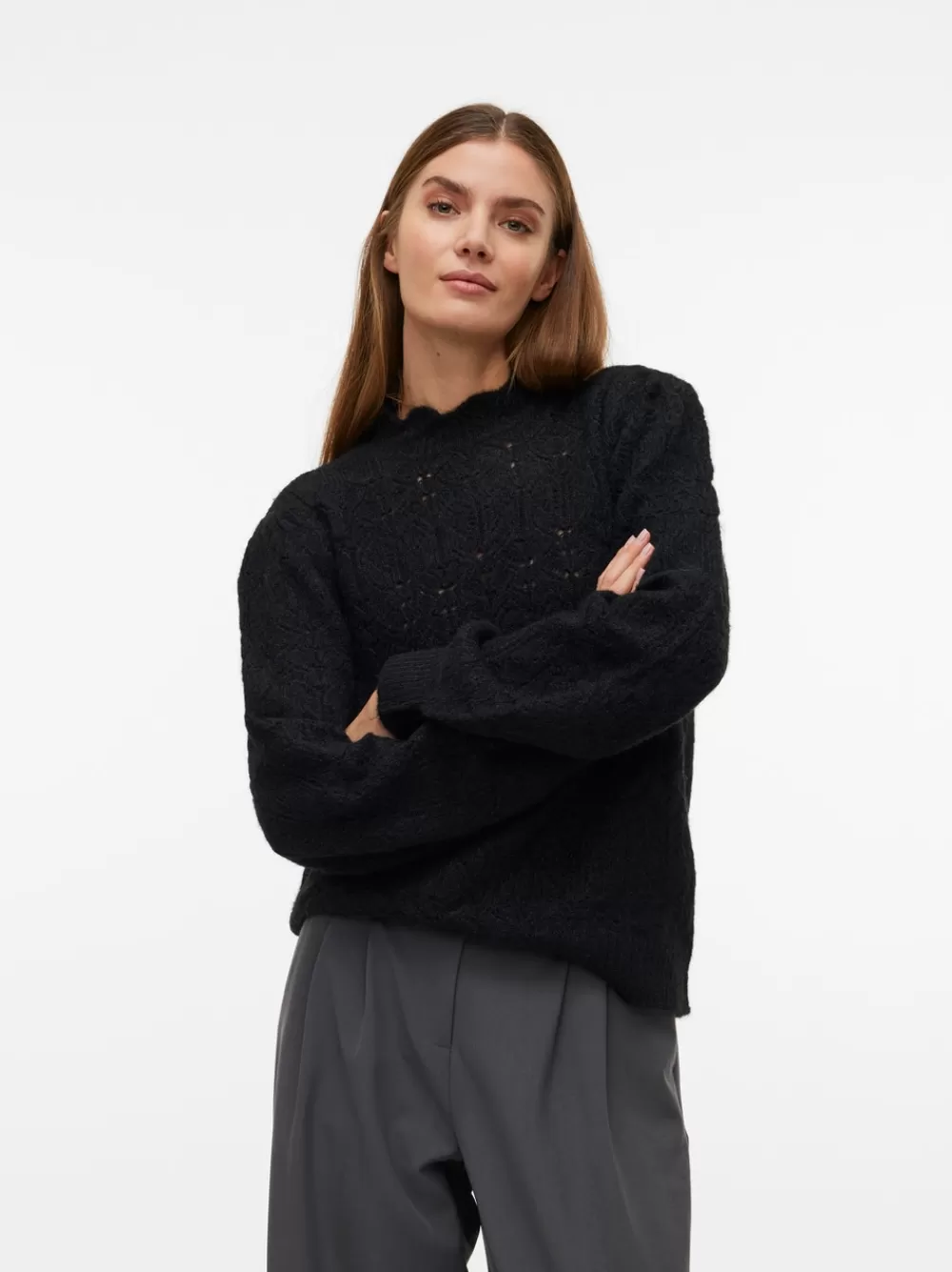 VERO MODA VMEFFIE Neulepuserot Black Cheap