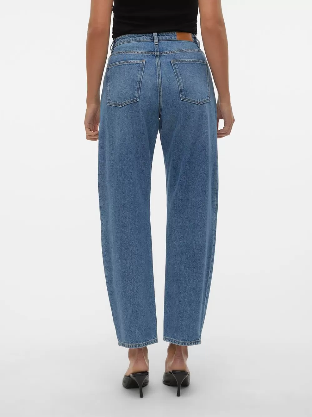 VERO MODA VMELLIE Korkea vyötärö Mom fit Farkut Medium Blue Denim Cheap