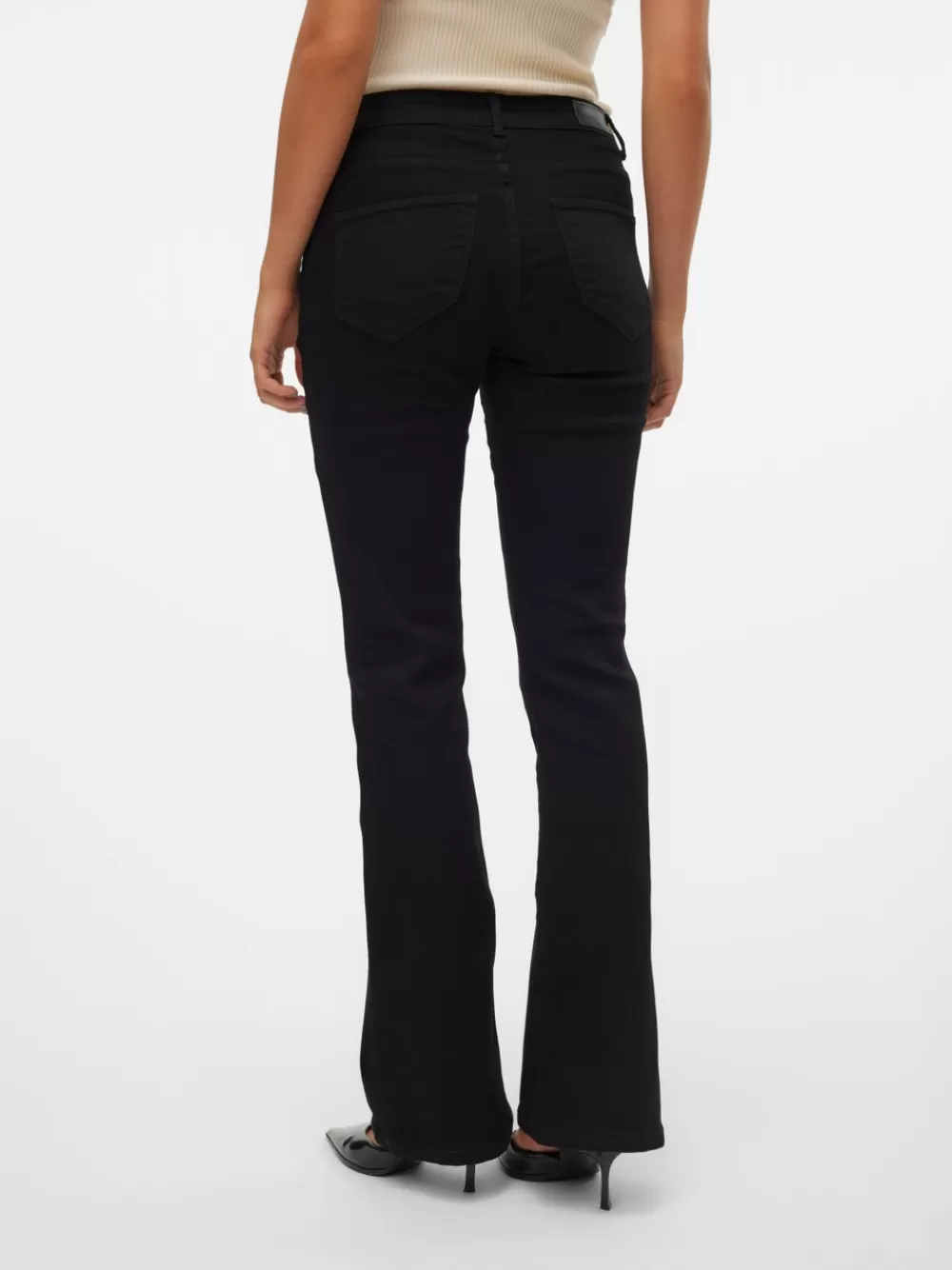 VERO MODA VMELLY Normaali vyötärö Flared fit Farkut Black New