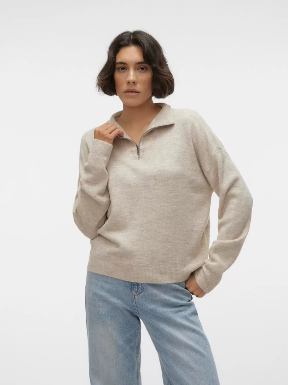 VERO MODA VMELLYLEFILE Neulepuserot Birch Best Sale