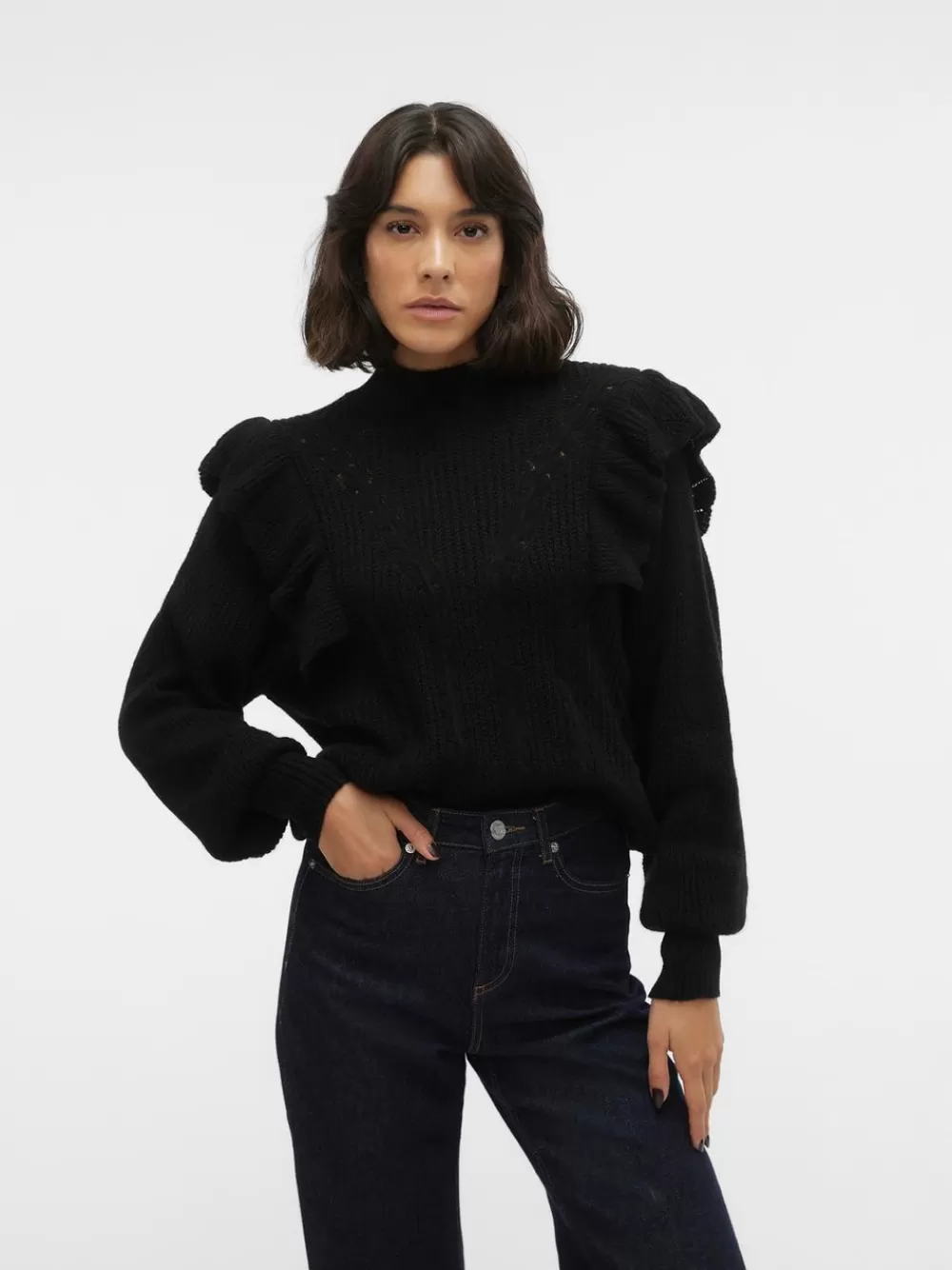 VERO MODA VMENYA Neulepuserot Black Clearance