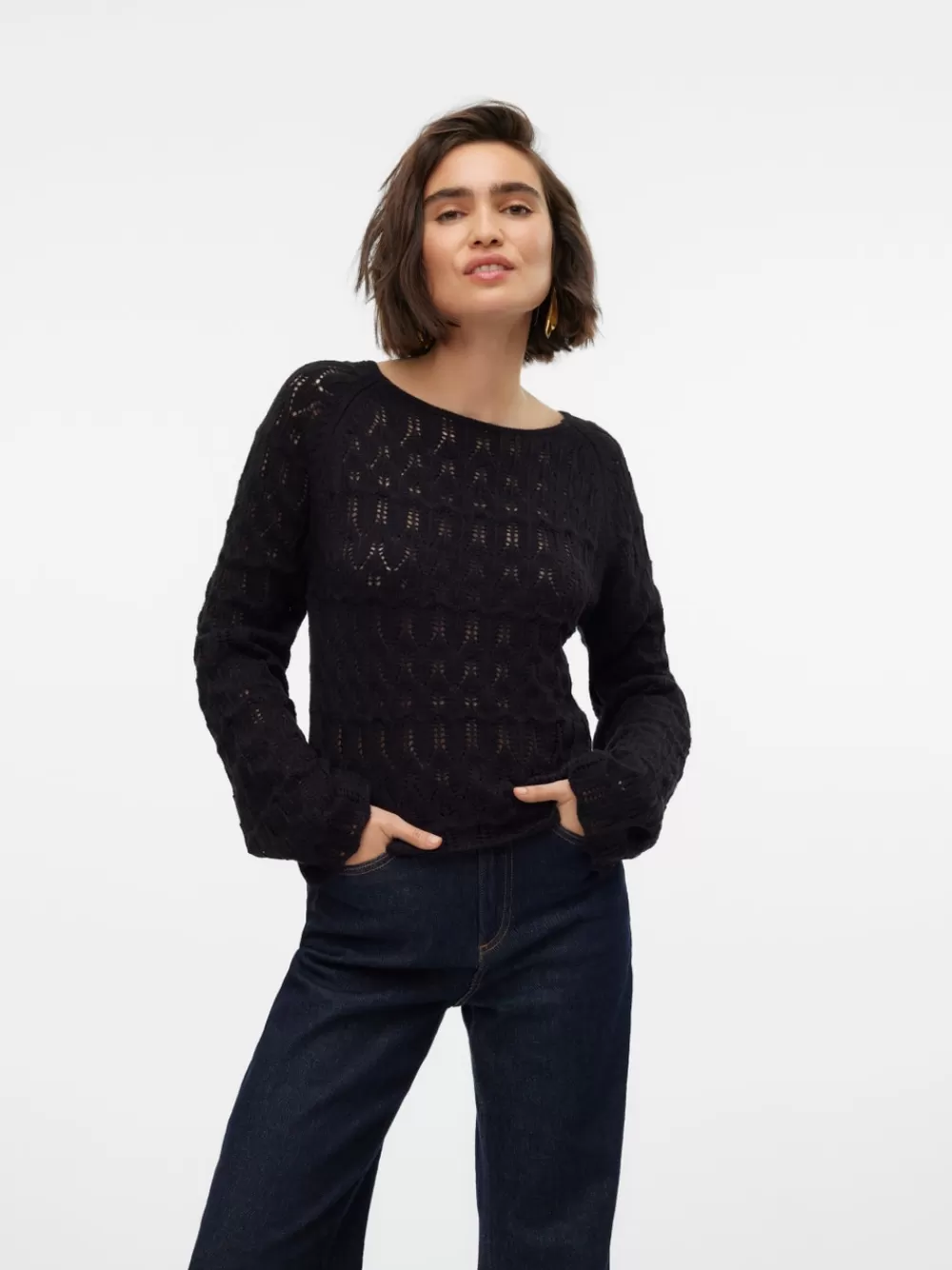 VERO MODA VMFABIENNE Neulepuserot Black Flash Sale