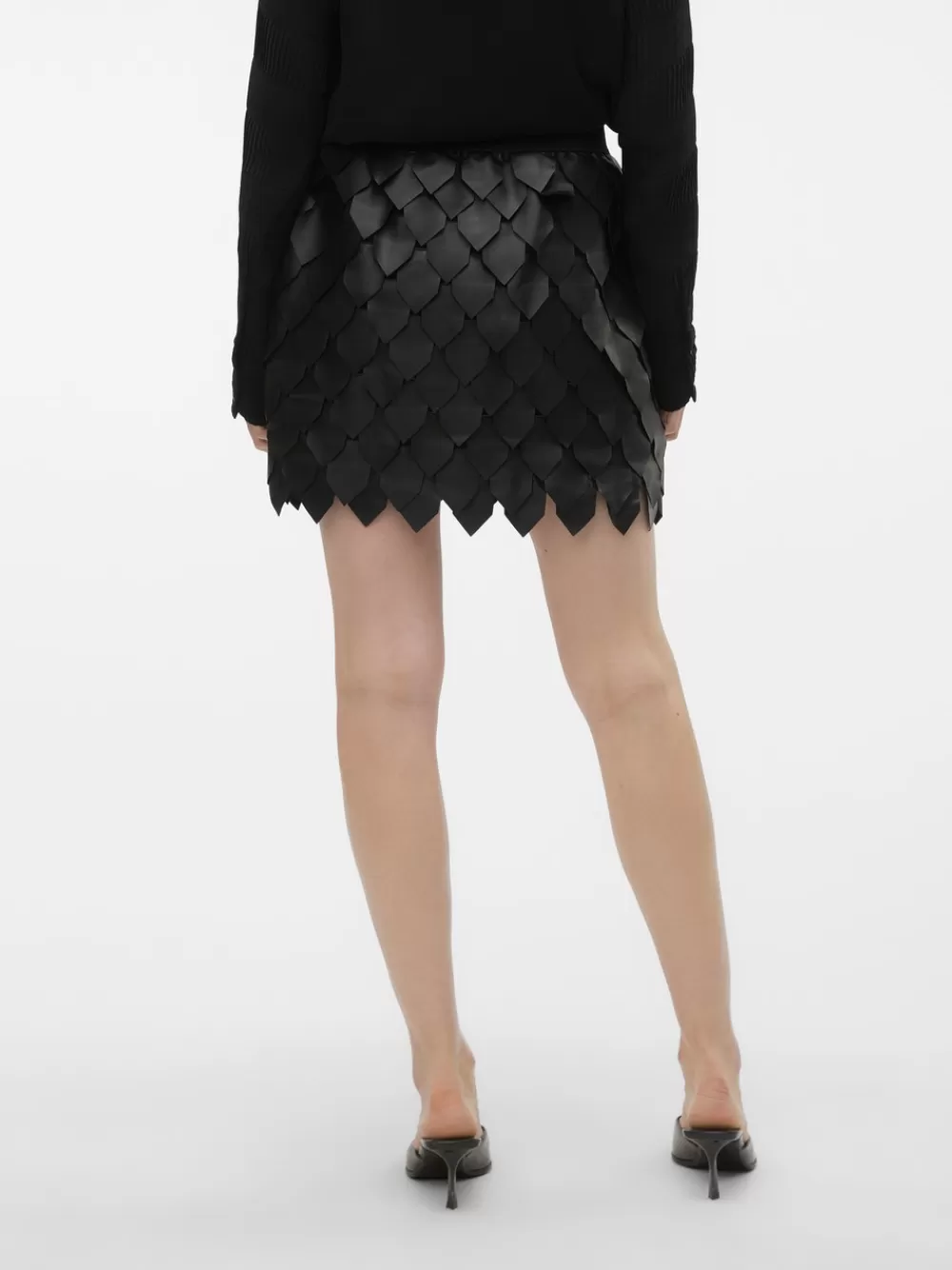 VERO MODA VMFLORA Korkea vyötärö Lyhyt hame Black New