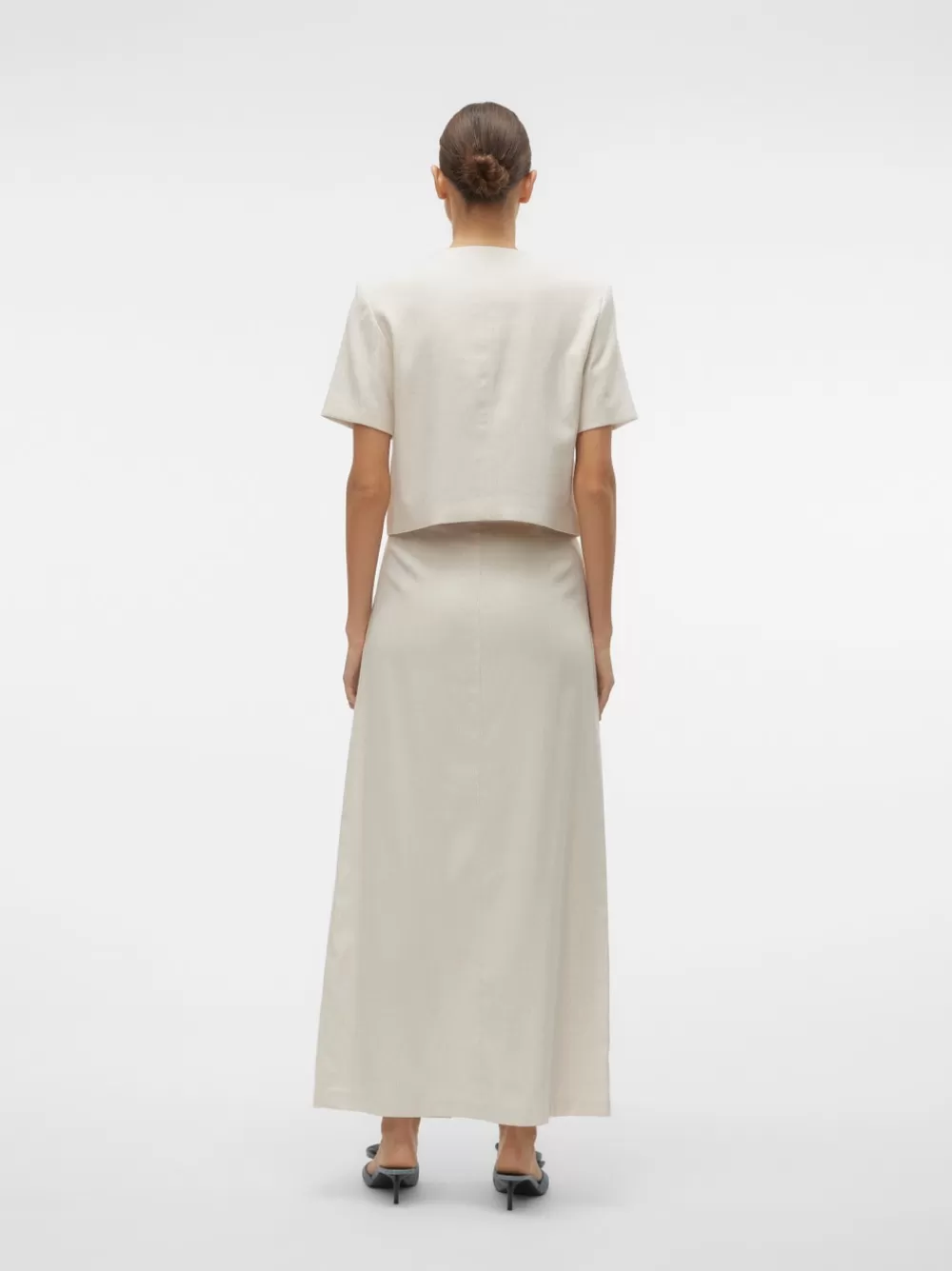 VERO MODA VMFLORENCE Korkea vyötärö Pitkä hame Birch Best