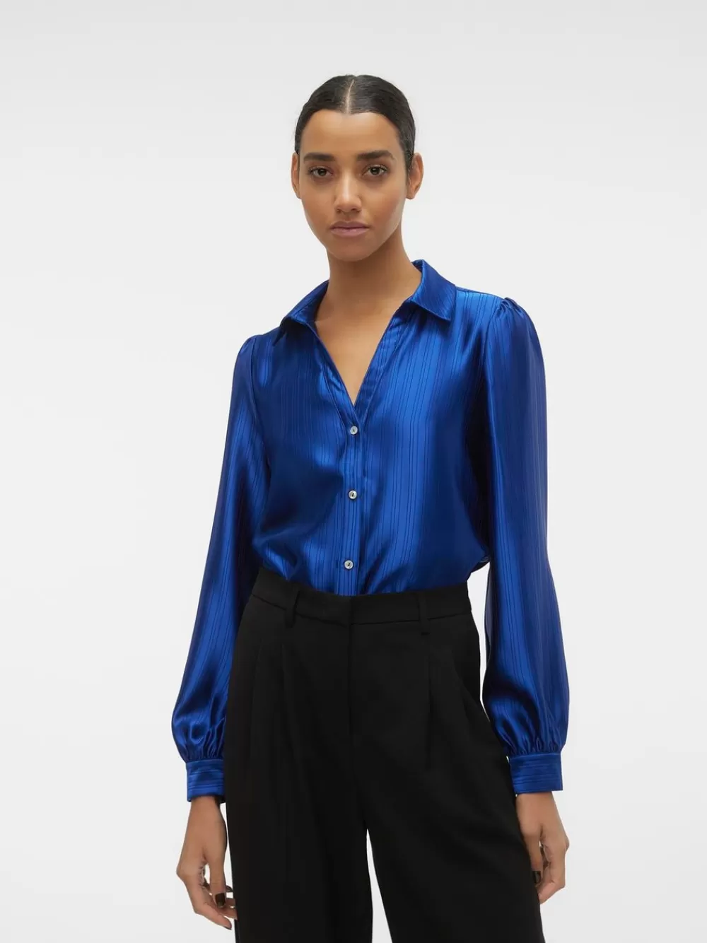 VERO MODA VMGADIA Paidat Mazarine Blue Clearance