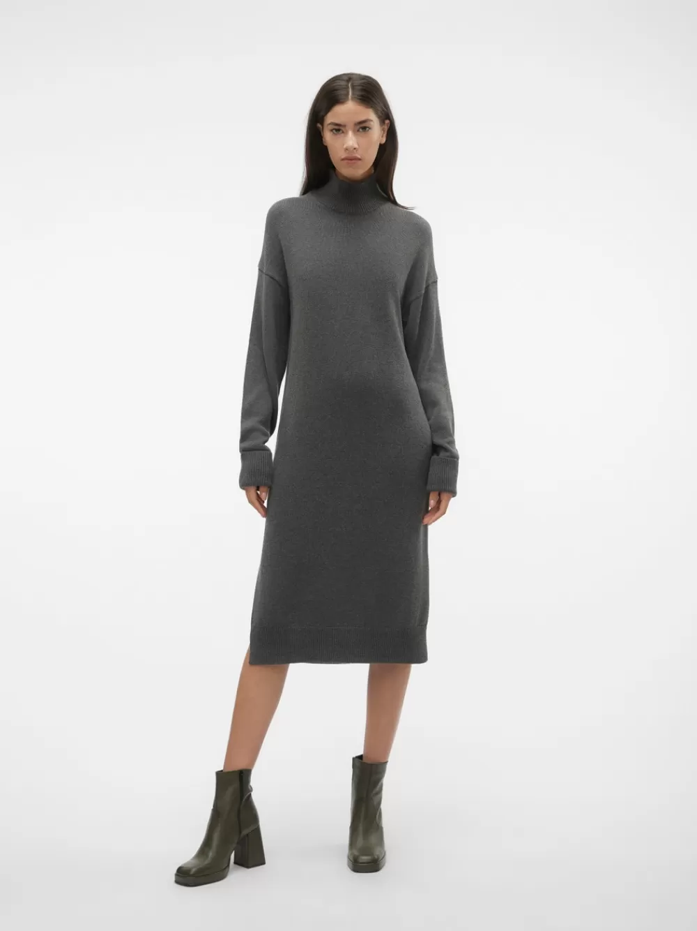 VERO MODA VMHALDIS Midimekko Dark Grey Melange Online
