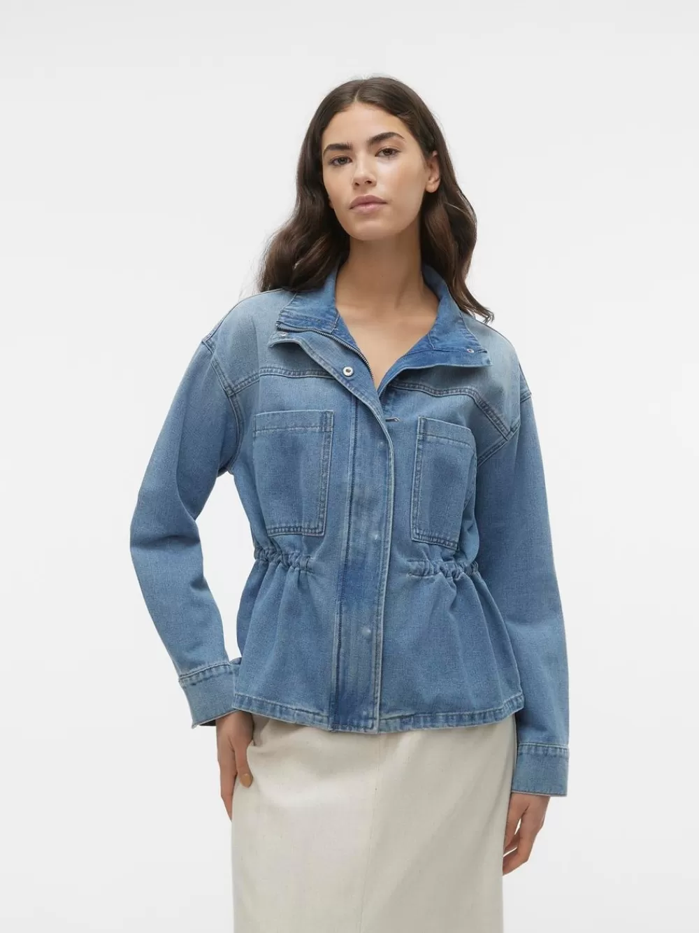 VERO MODA VMHELENA Farkkutakki Medium Blue Denim Best