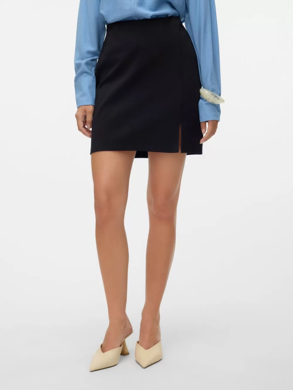 VERO MODA VMHIRSE Korkea vyötärö Lyhyt hame Black Sale