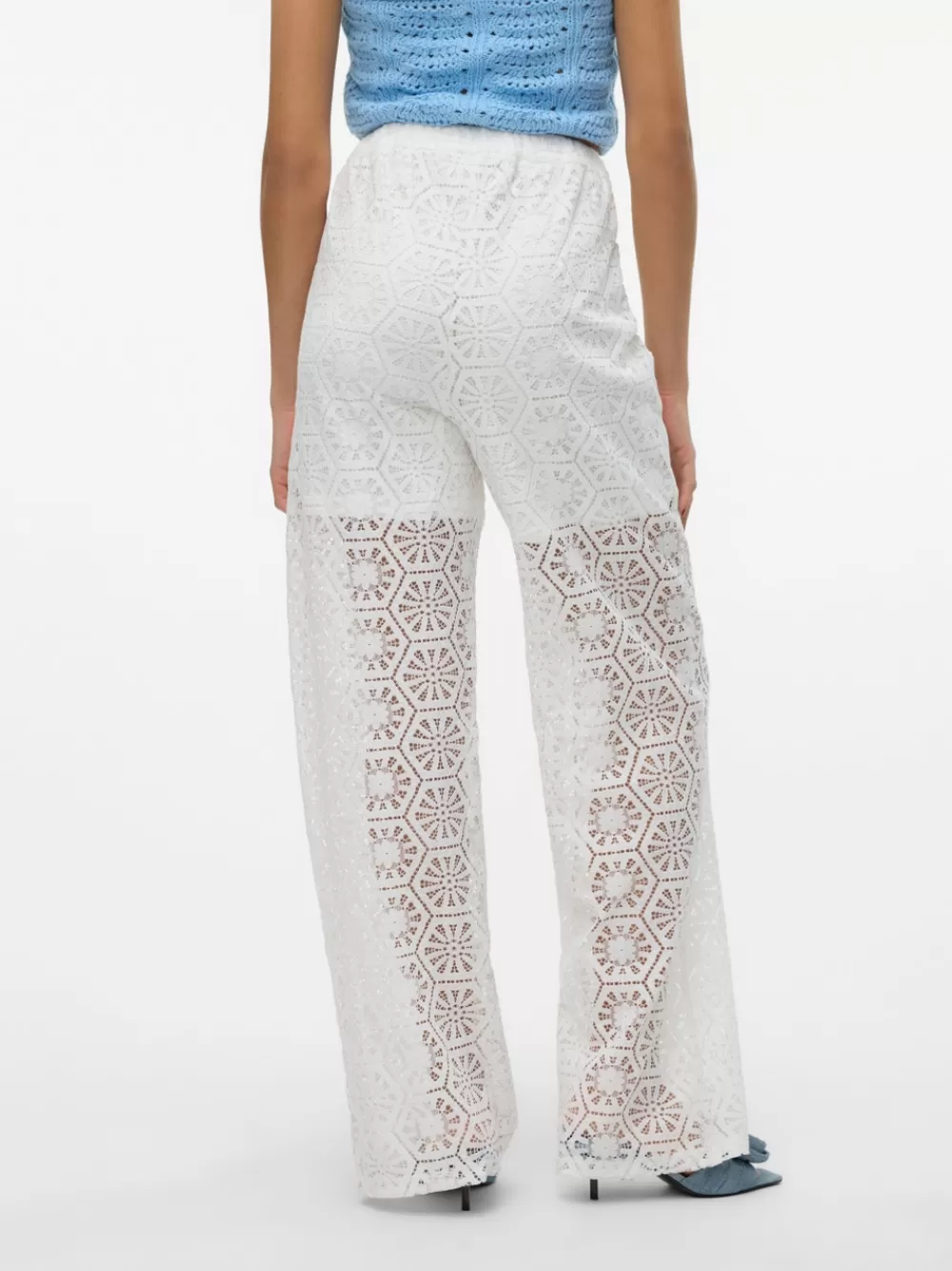 VERO MODA VMHONEY Korkea vyötärö Housut Snow White Flash Sale