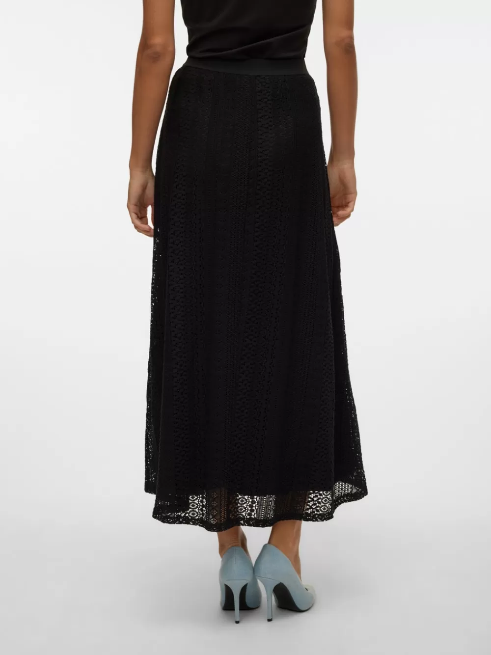 VERO MODA VMHONEY Korkea vyötärö Pitkä hame Black Cheap
