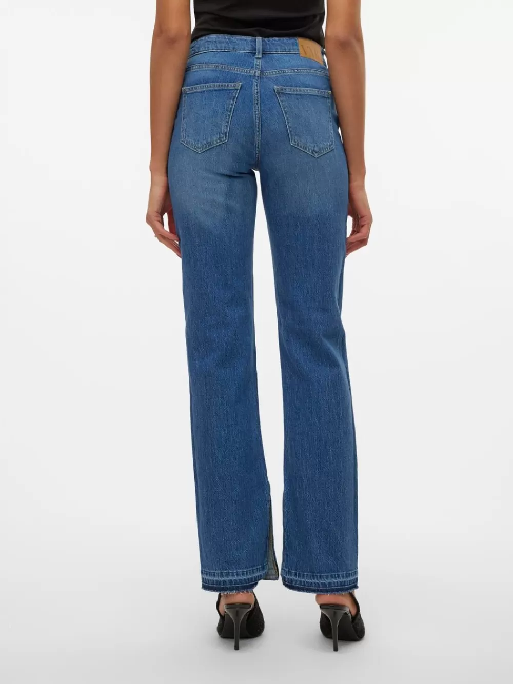VERO MODA VMJADA Normaali vyötärö Straight fit Farkut Medium Blue Denim Sale
