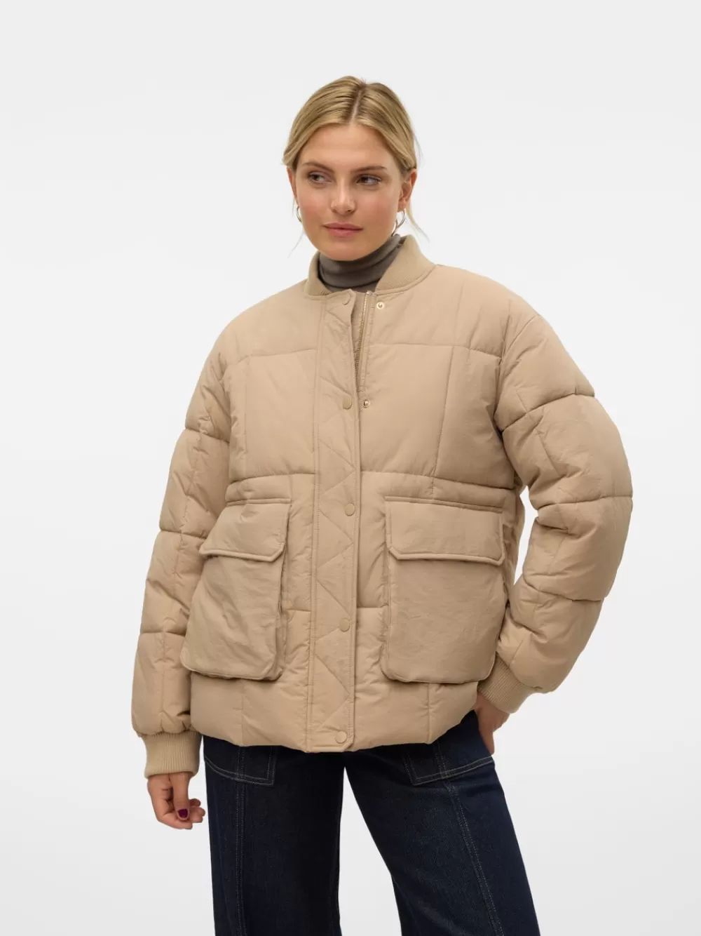 VERO MODA VMJENNIE Tikatut takit Silver Mink Discount