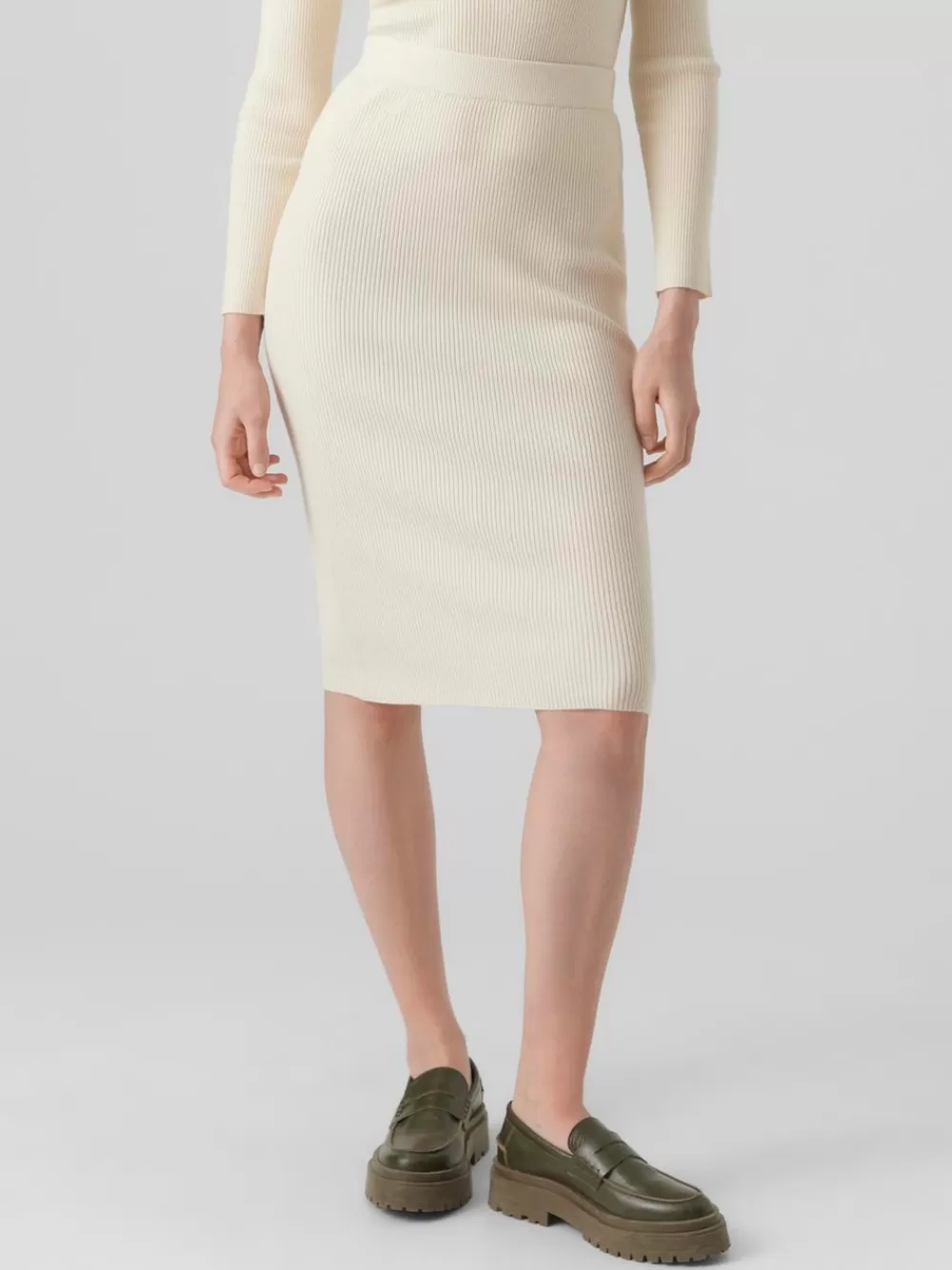 VERO MODA VMKARIS Korkea vyötärö Midihame Birch Cheap
