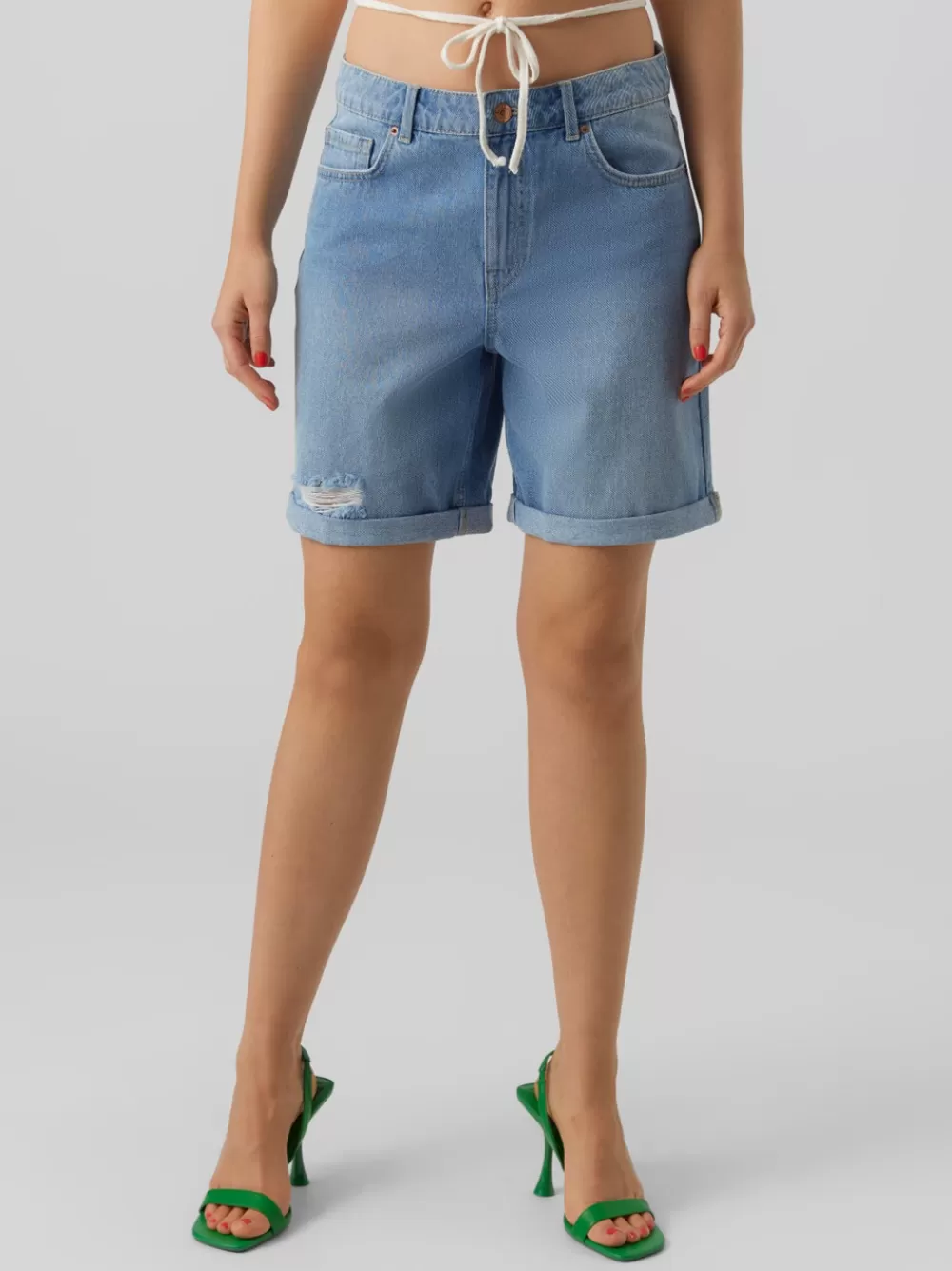VERO MODA VMKARLIE Shortsit Light Blue Denim Cheap
