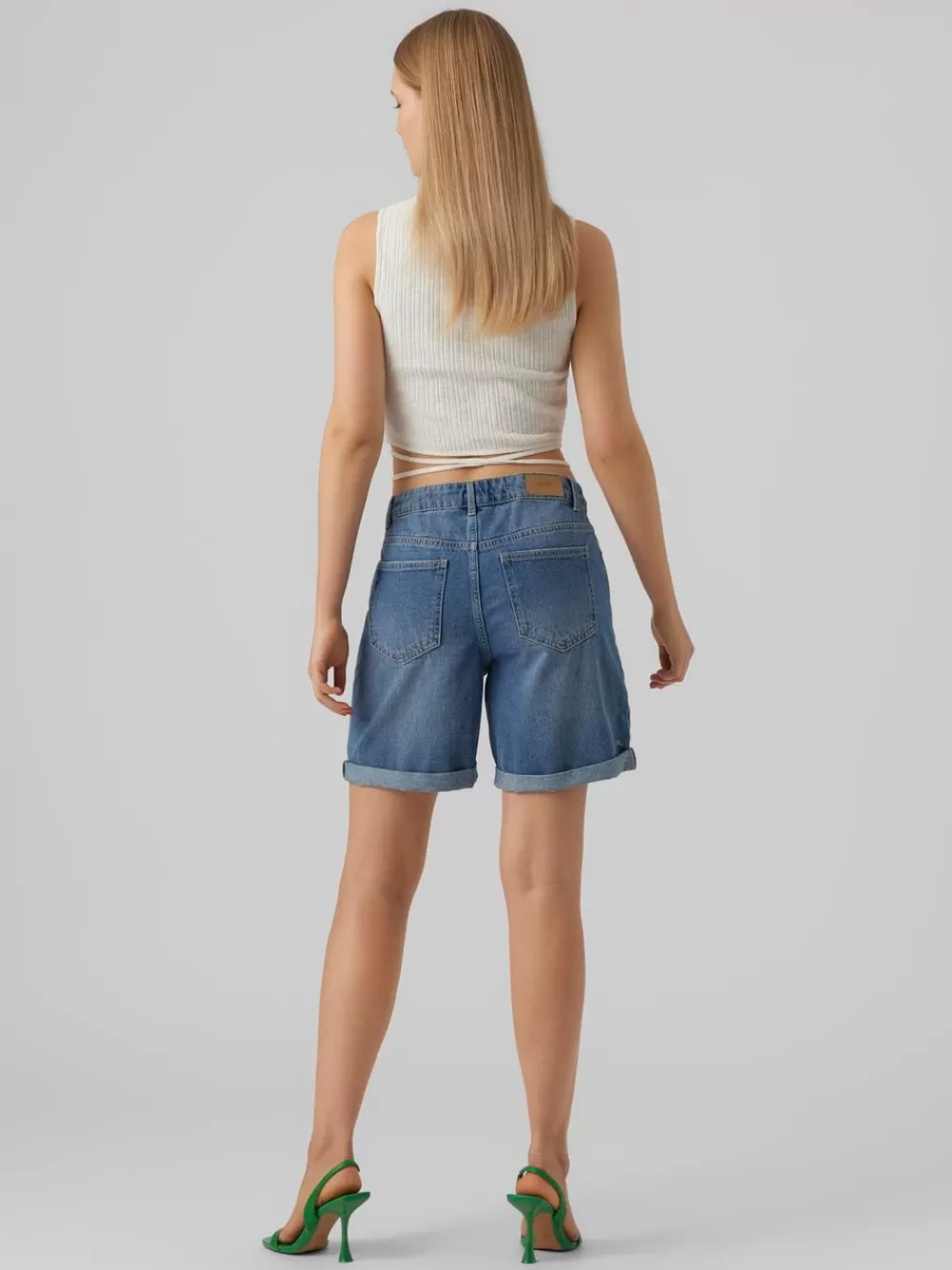 VERO MODA VMKARLIE Shortsit Medium Blue Denim Flash Sale
