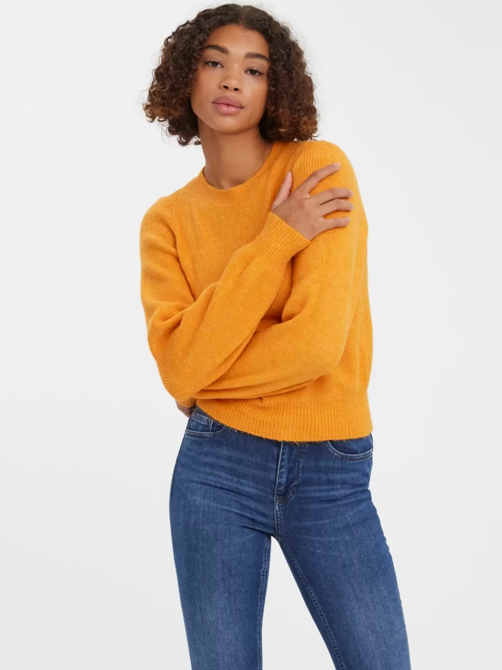 VERO MODA VMLEFILE Neulepuserot Orange Pepper Cheap