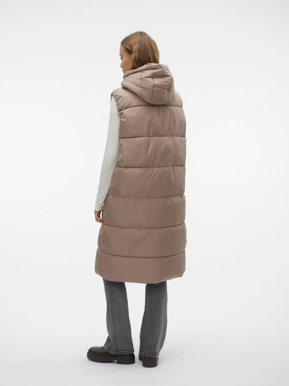 VERO MODA VMLIGAANE Lämpimät liivit Taupe Gray Cheap