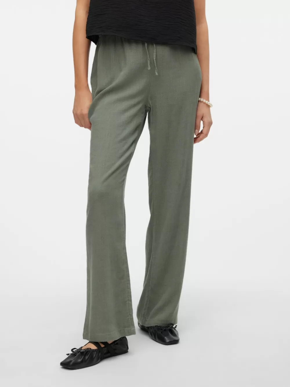VERO MODA VMLINE Normaali vyötärö Housut Laurel Wreath Online