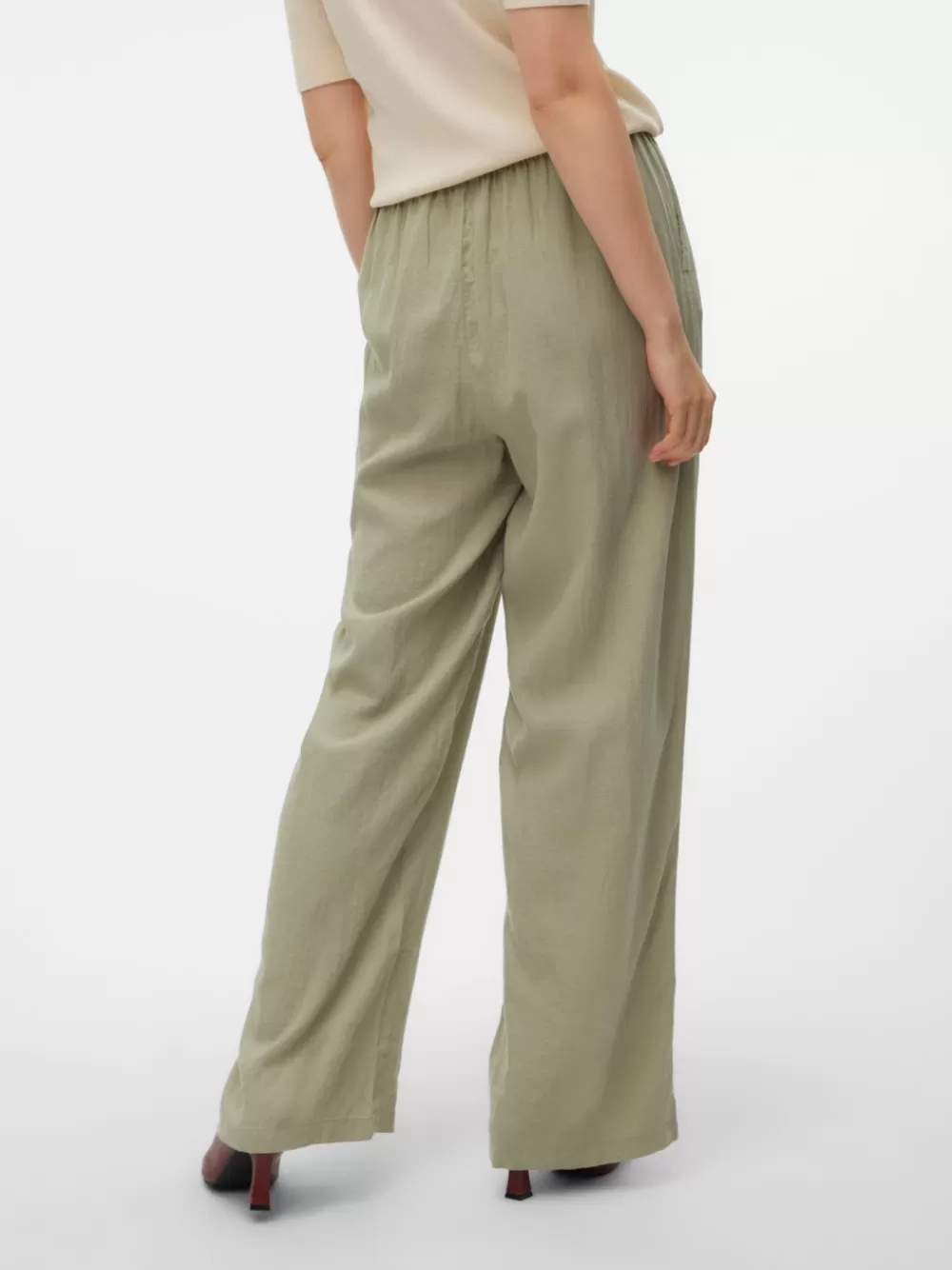 VERO MODA VMLINN Normaali vyötärö Housut Seagrass New