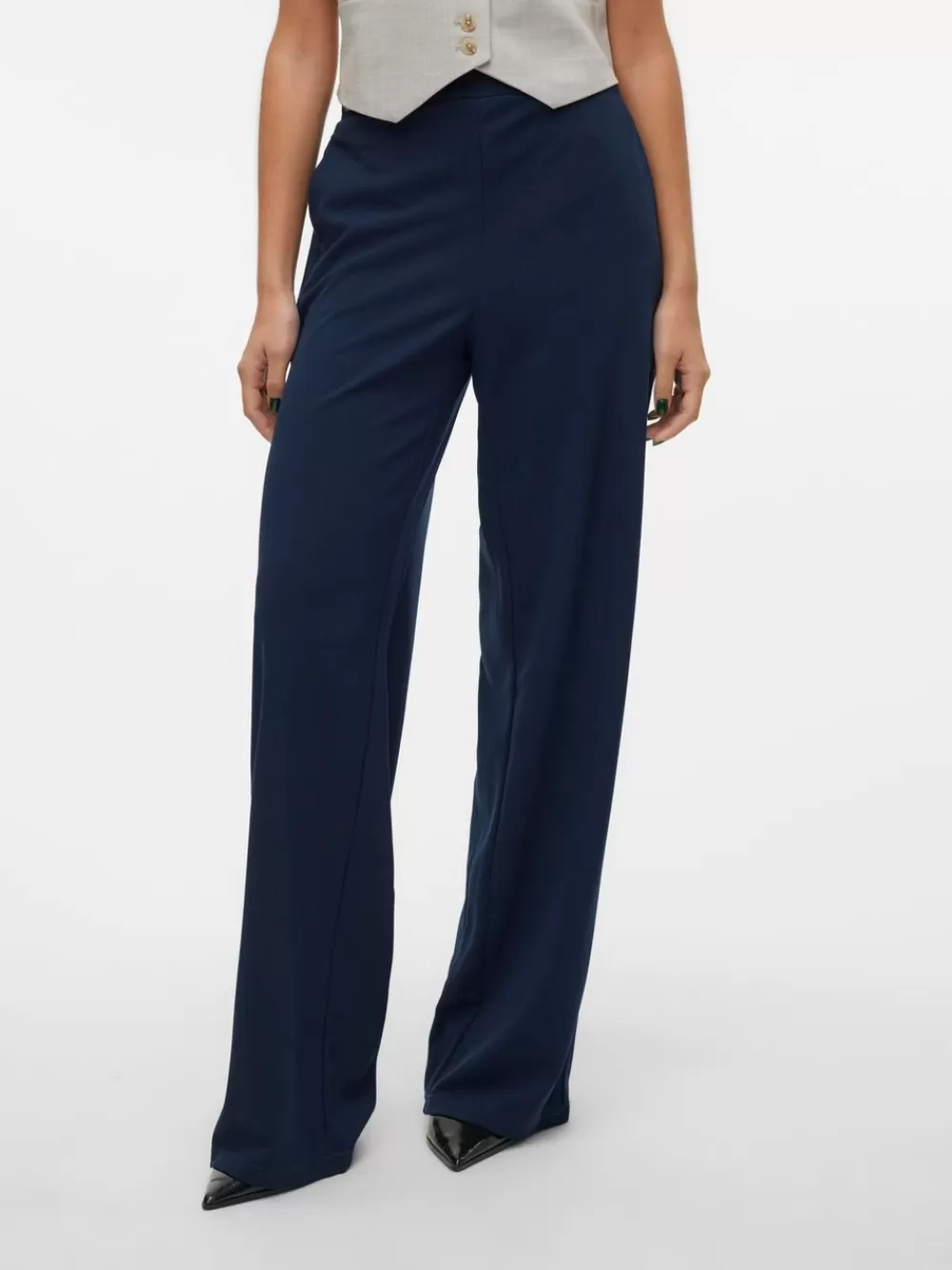 VERO MODA VMLIVA Korkea vyötärö Housut Navy Blazer Sale