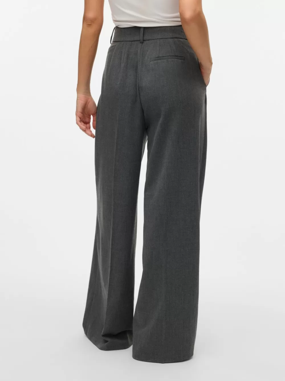 VERO MODA VMLOVELY Normaali vyötärö Housut Medium Grey Melange Sale