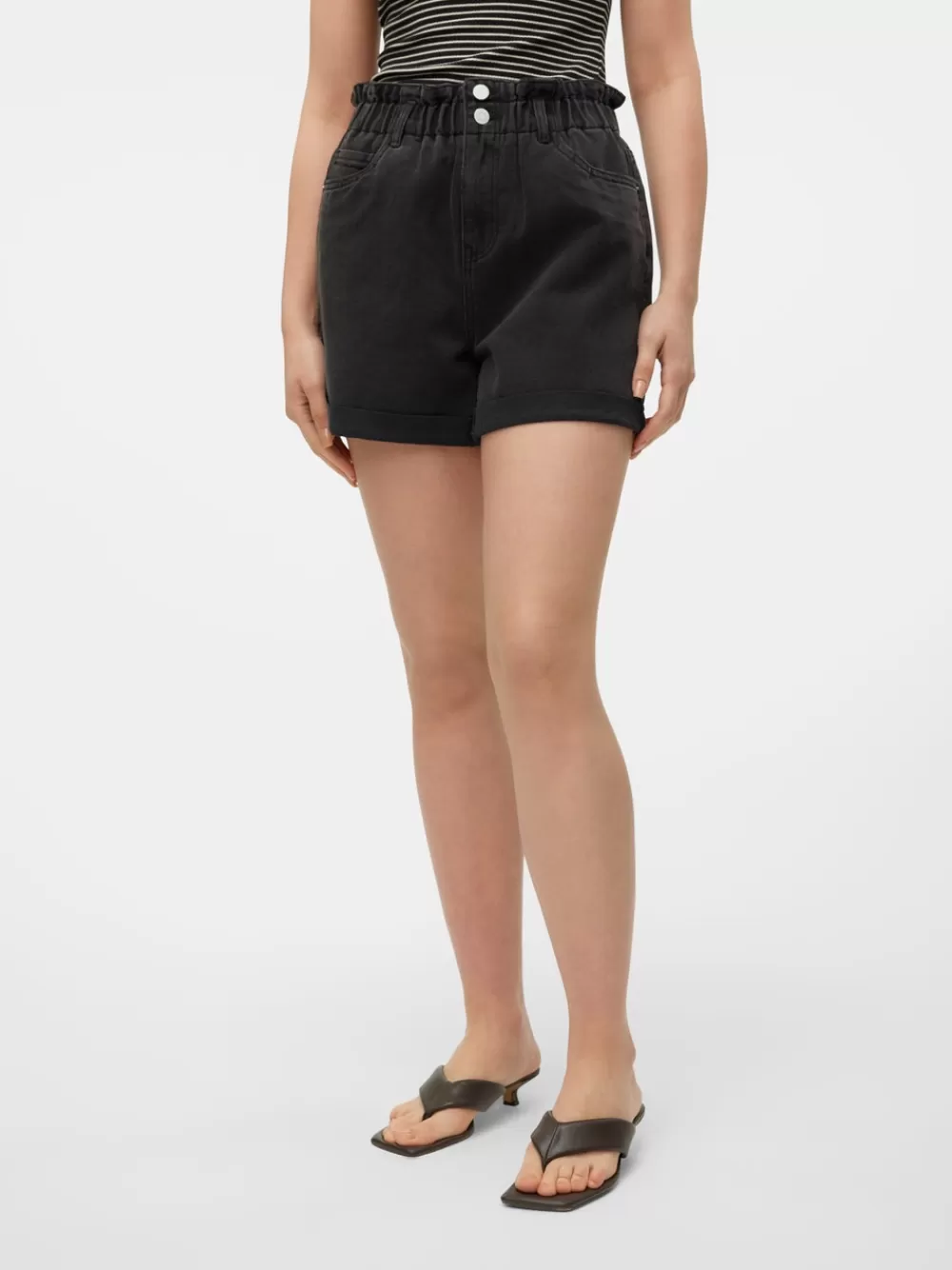VERO MODA VMLYRA Shortsit Black Denim Clearance