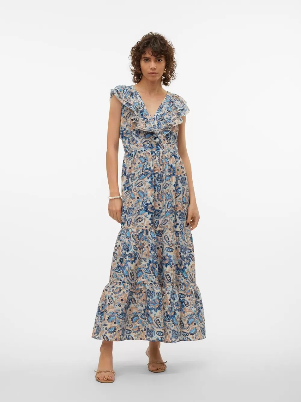 VERO MODA VMMATILDA Midimekko Ibiza Blue Best Sale