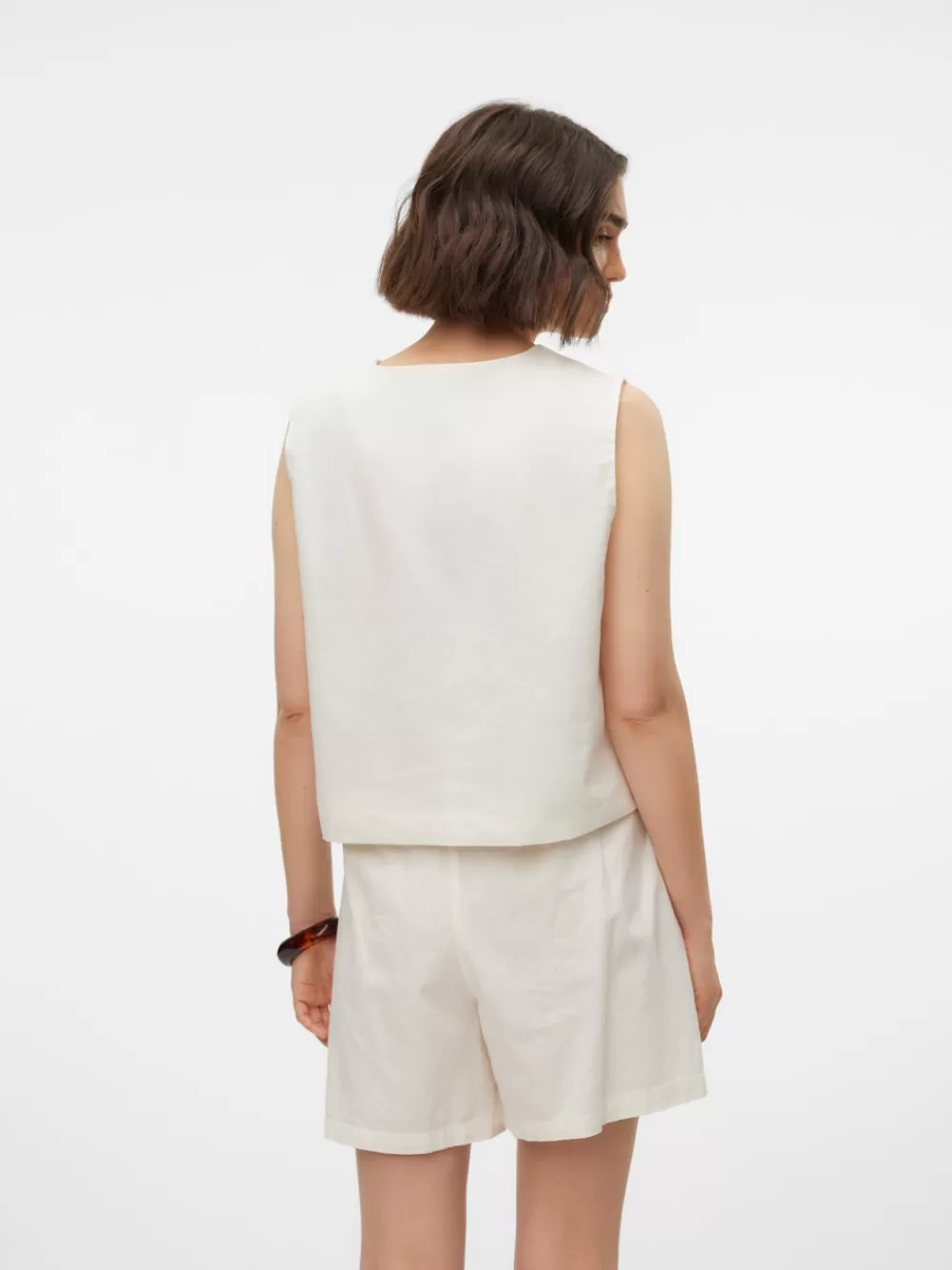 VERO MODA VMMAY Lämpimät liivit Bright White Best Sale