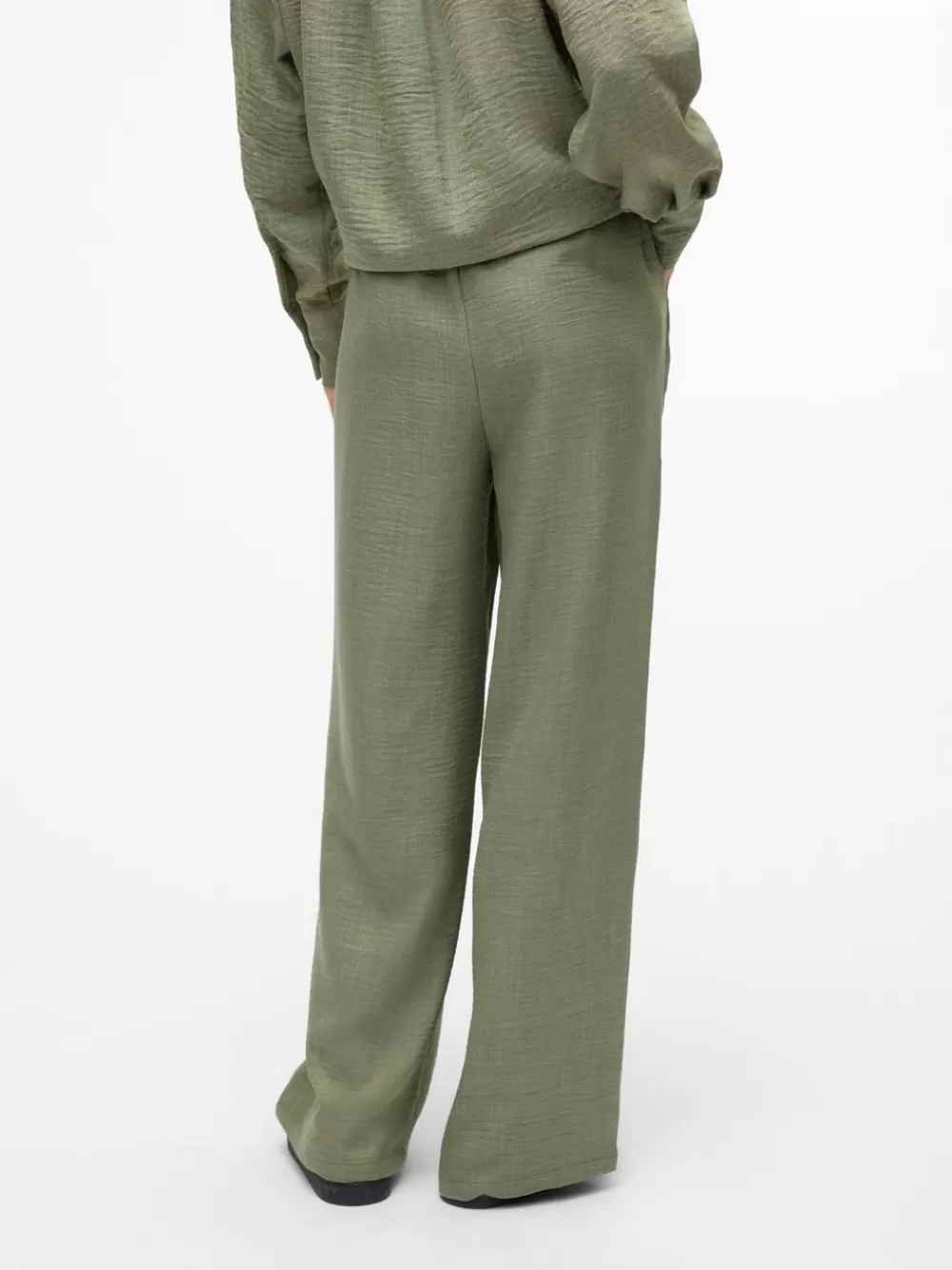 VERO MODA VMMELANEY Korkea vyötärö Housut Laurel Wreath Hot