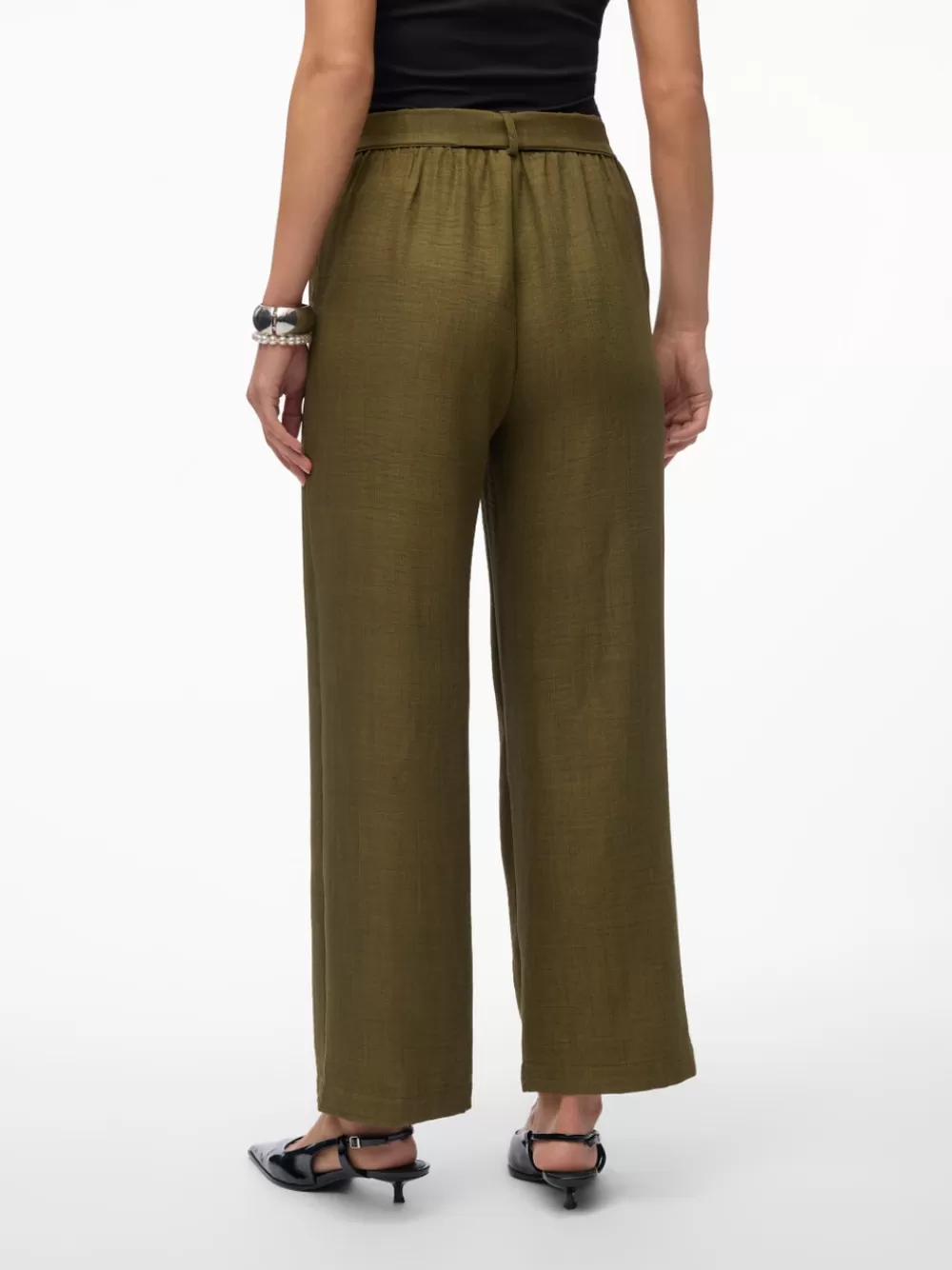 VERO MODA VMMELONY Korkea vyötärö Housut Ivy Green Online