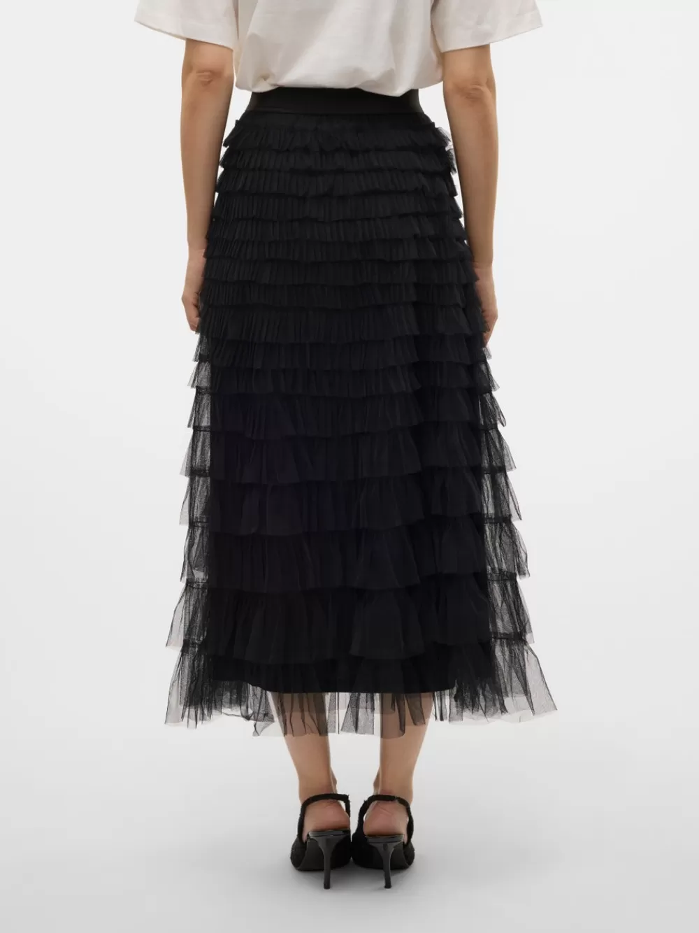 VERO MODA VMNAJA Normaali vyötärö Pitkä hame Black Best
