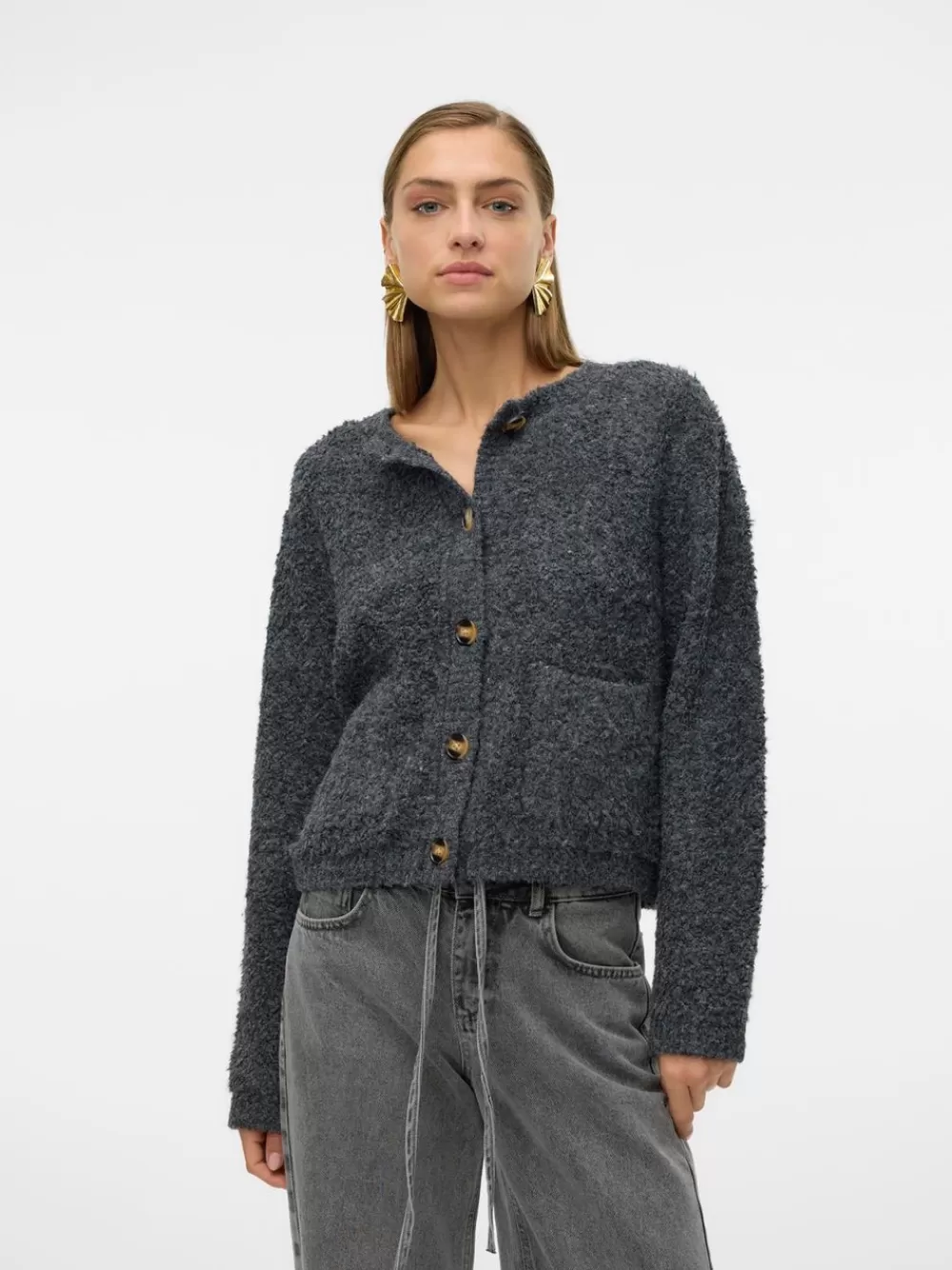 VERO MODA VMNALANI Neuletakit Dark Grey Melange Hot