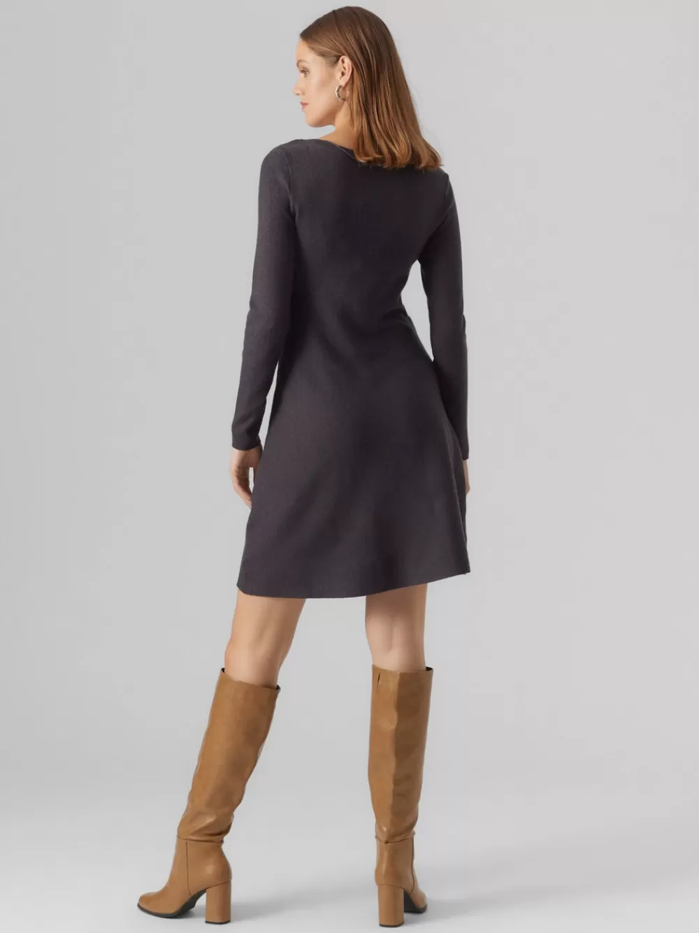 VERO MODA VMNANCY Lyhyt mekko Dark Grey Melange Discount
