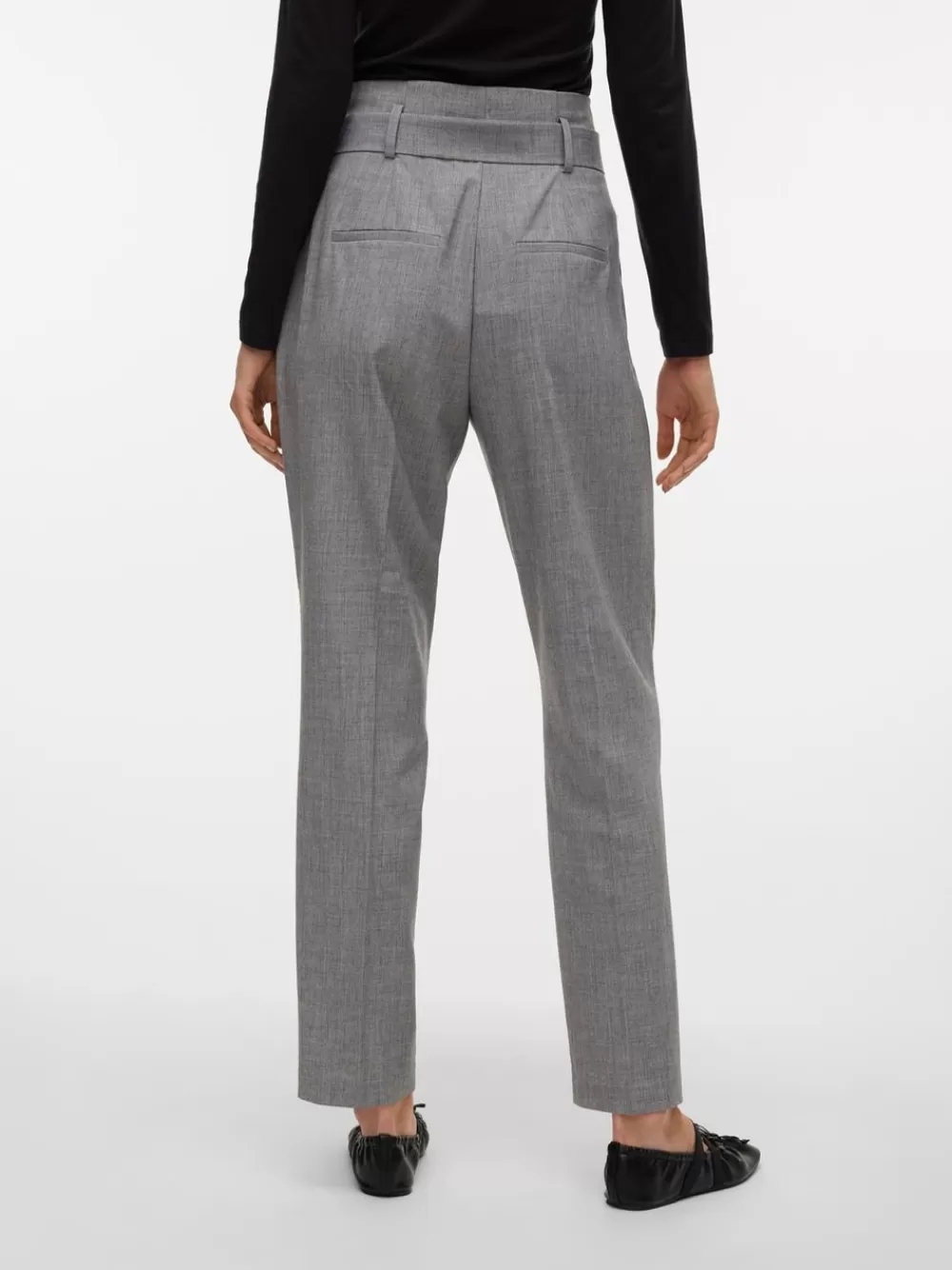 VERO MODA VMNATE Korkea vyötärö Housut Light Grey Melange Cheap