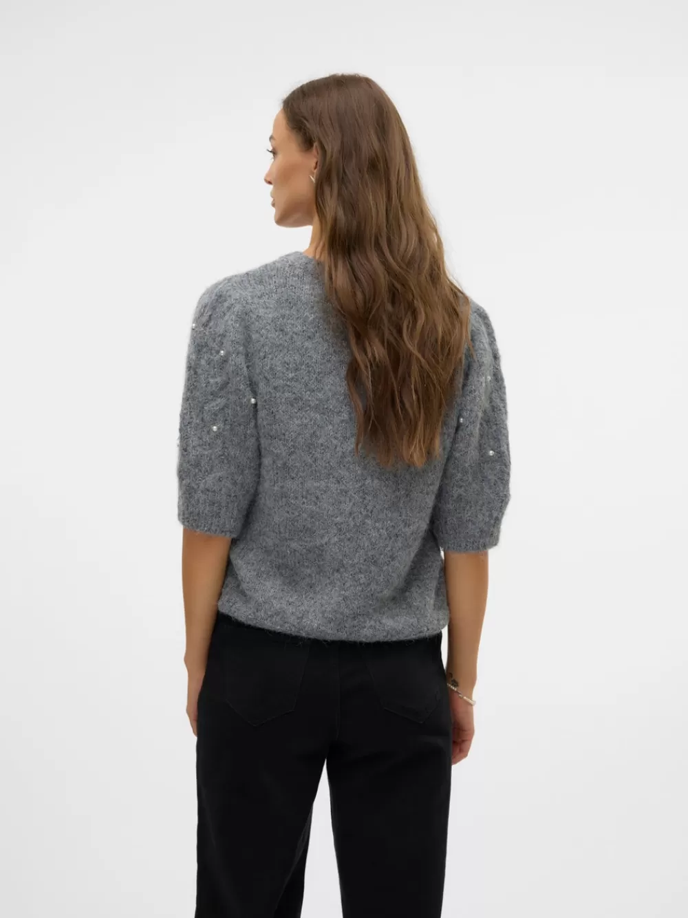 VERO MODA VMNOVA Neulepuserot Dark Grey Melange Shop