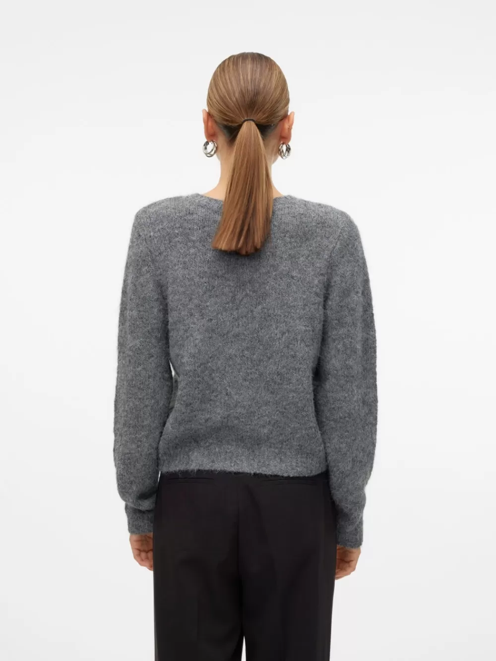 VERO MODA VMNOVAH Neuletakit Dark Grey Melange Store