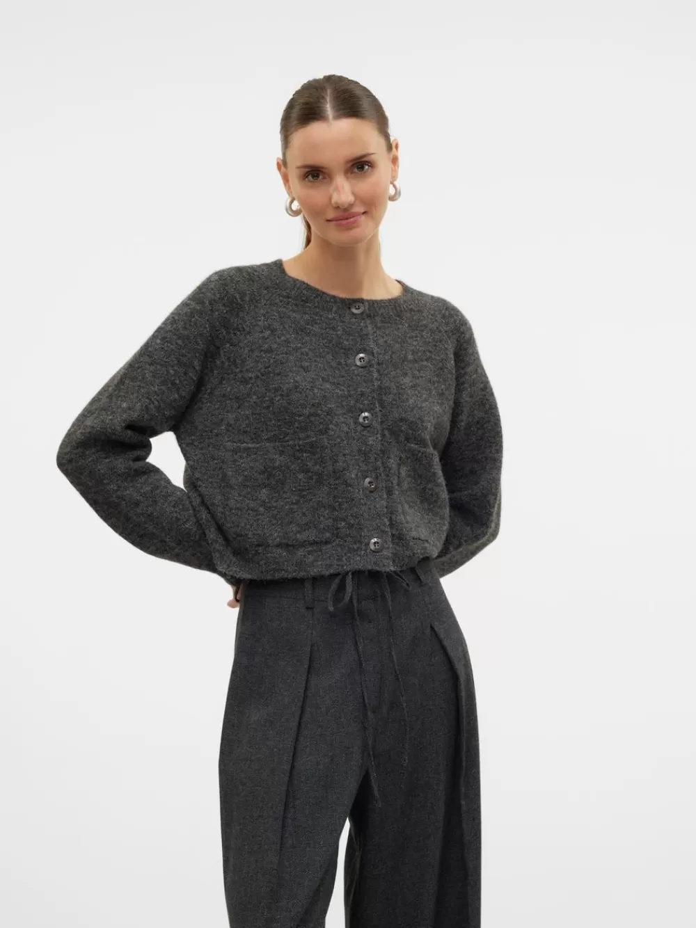 VERO MODA VMOKANNI Neuletakit Dark Grey Melange Online