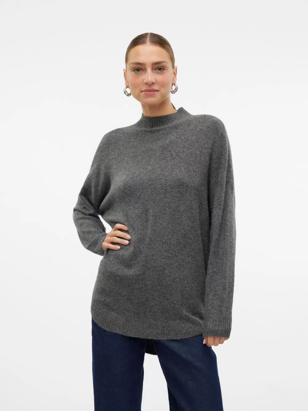 VERO MODA VMPLAZA Neulepuserot Medium Grey Melange Best