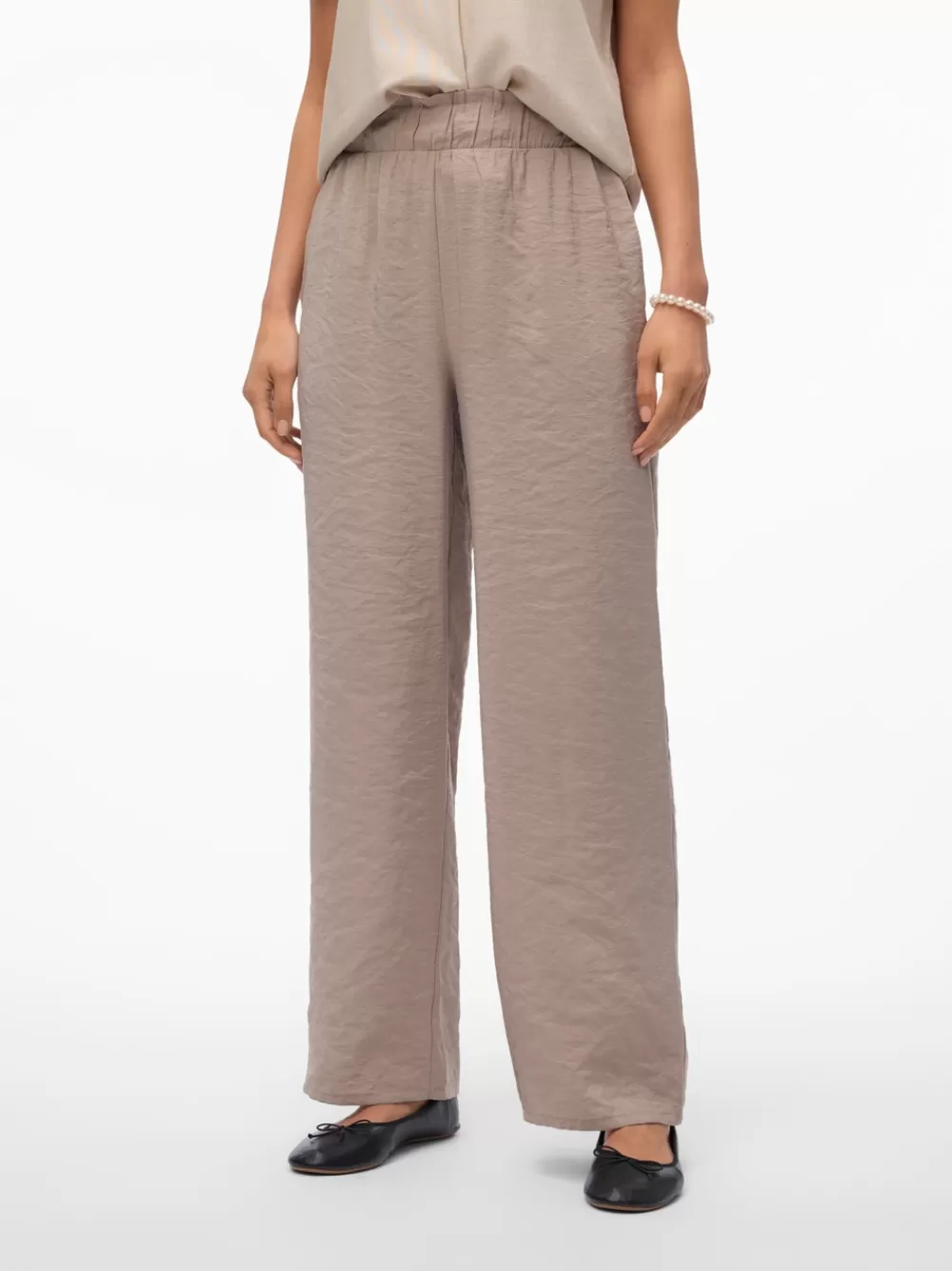 VERO MODA VMQUEENY Korkea vyötärö Housut Moon Rock Clearance