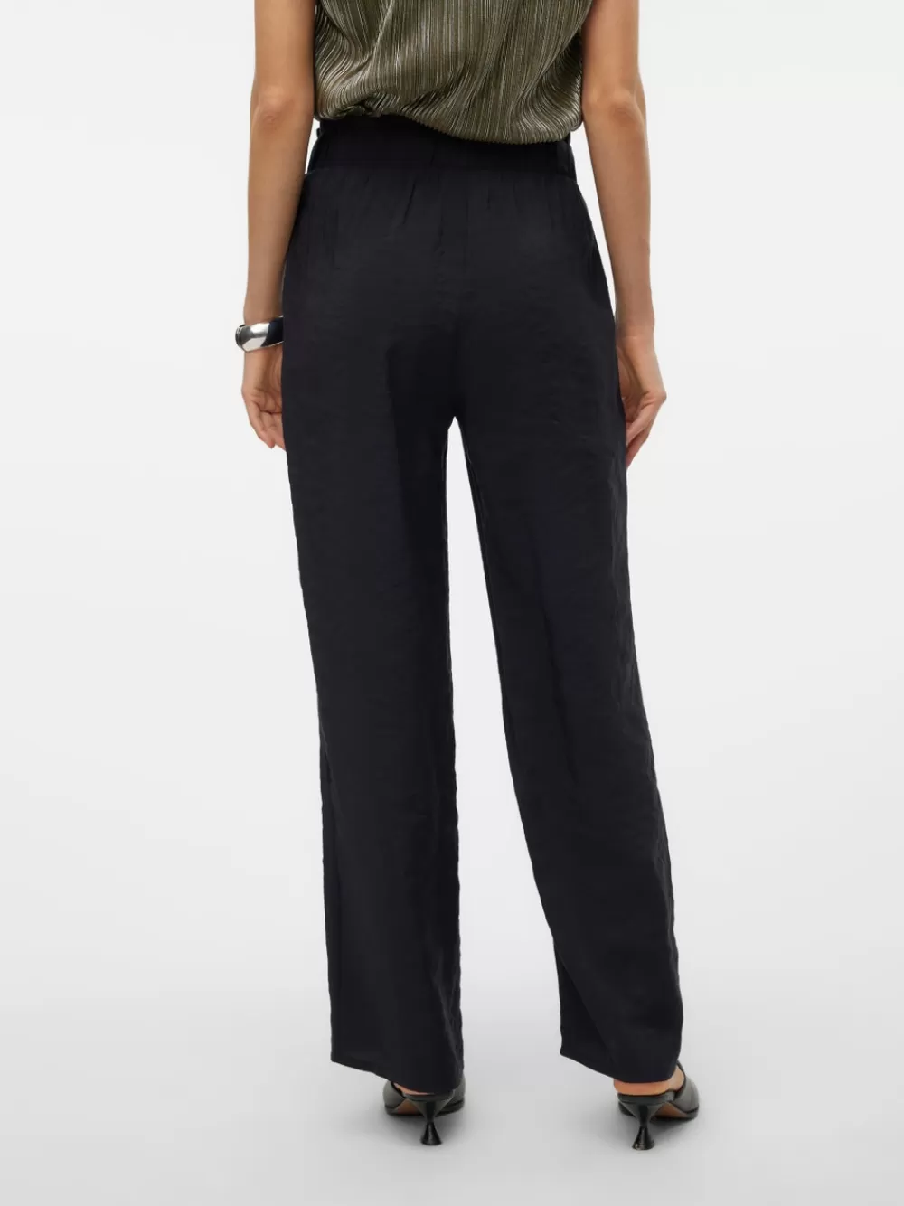 VERO MODA VMQUEENY Korkea vyötärö Housut Black Best