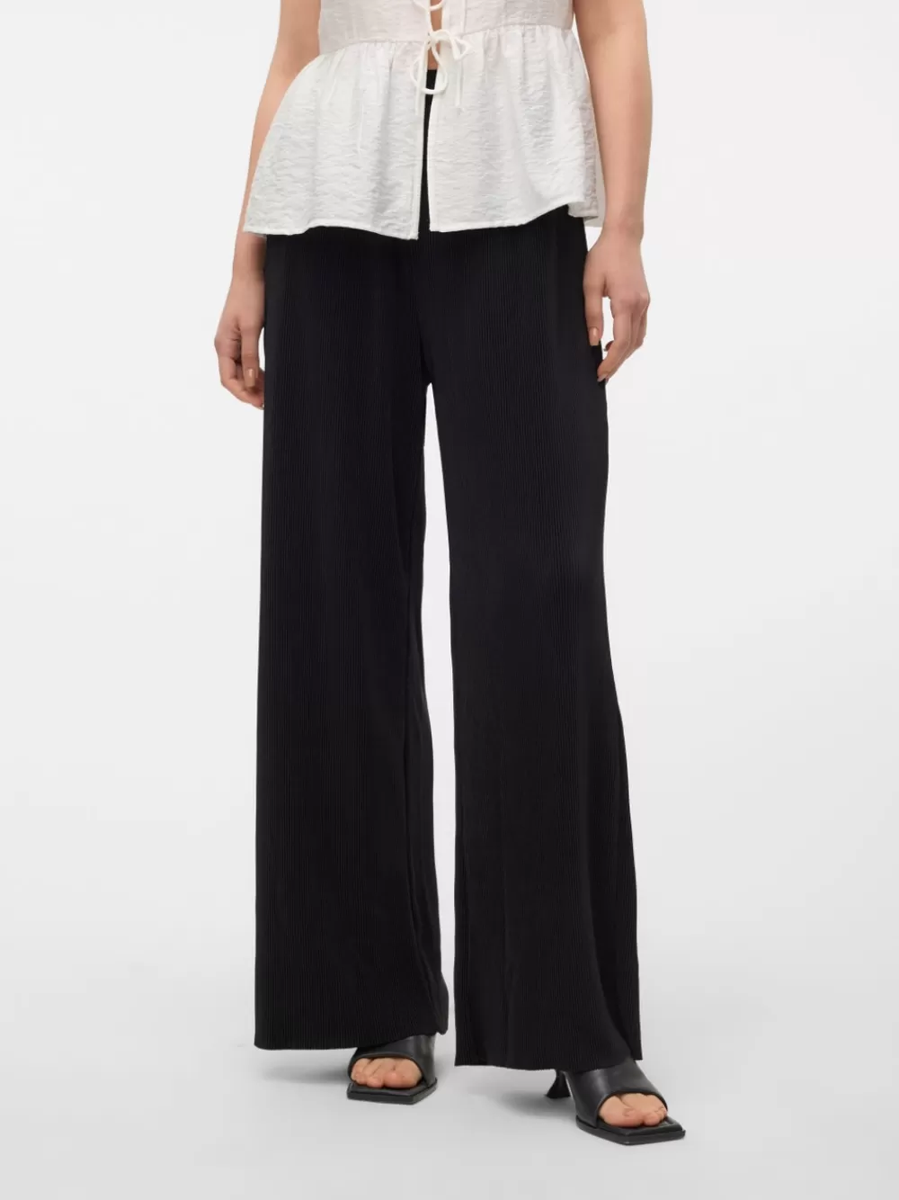 VERO MODA VMRAYA Korkea vyötärö Housut Black Clearance