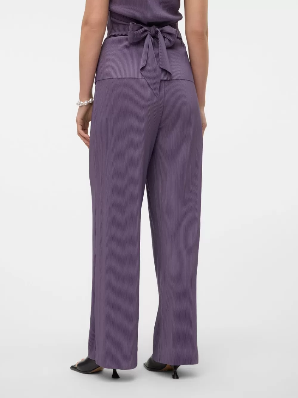 VERO MODA VMRAYA Korkea vyötärö Housut Mulled Grape Shop