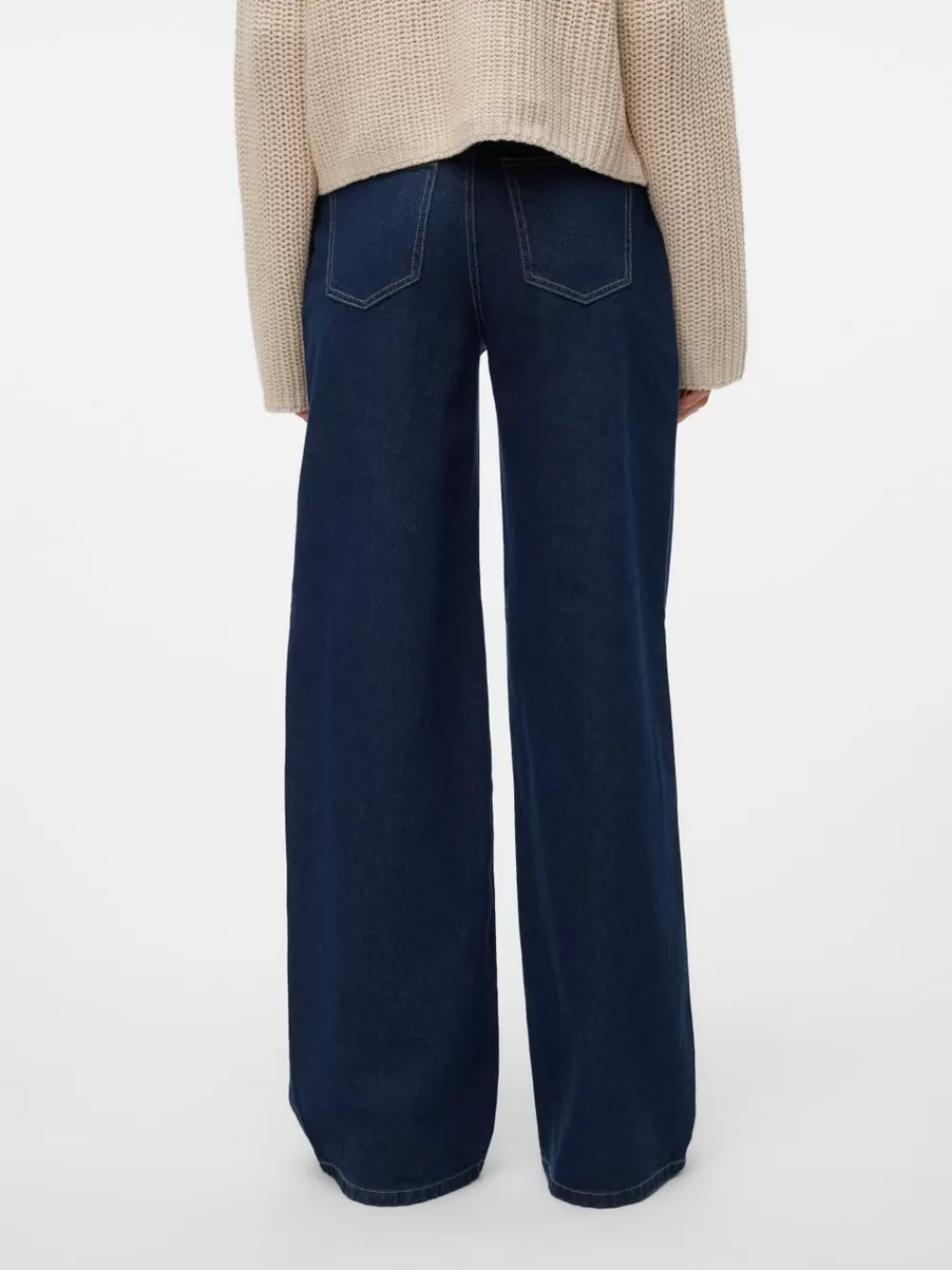 VERO MODA VMREMY Normaali vyötärö Wide fit Farkut Dark Blue Denim Cheap