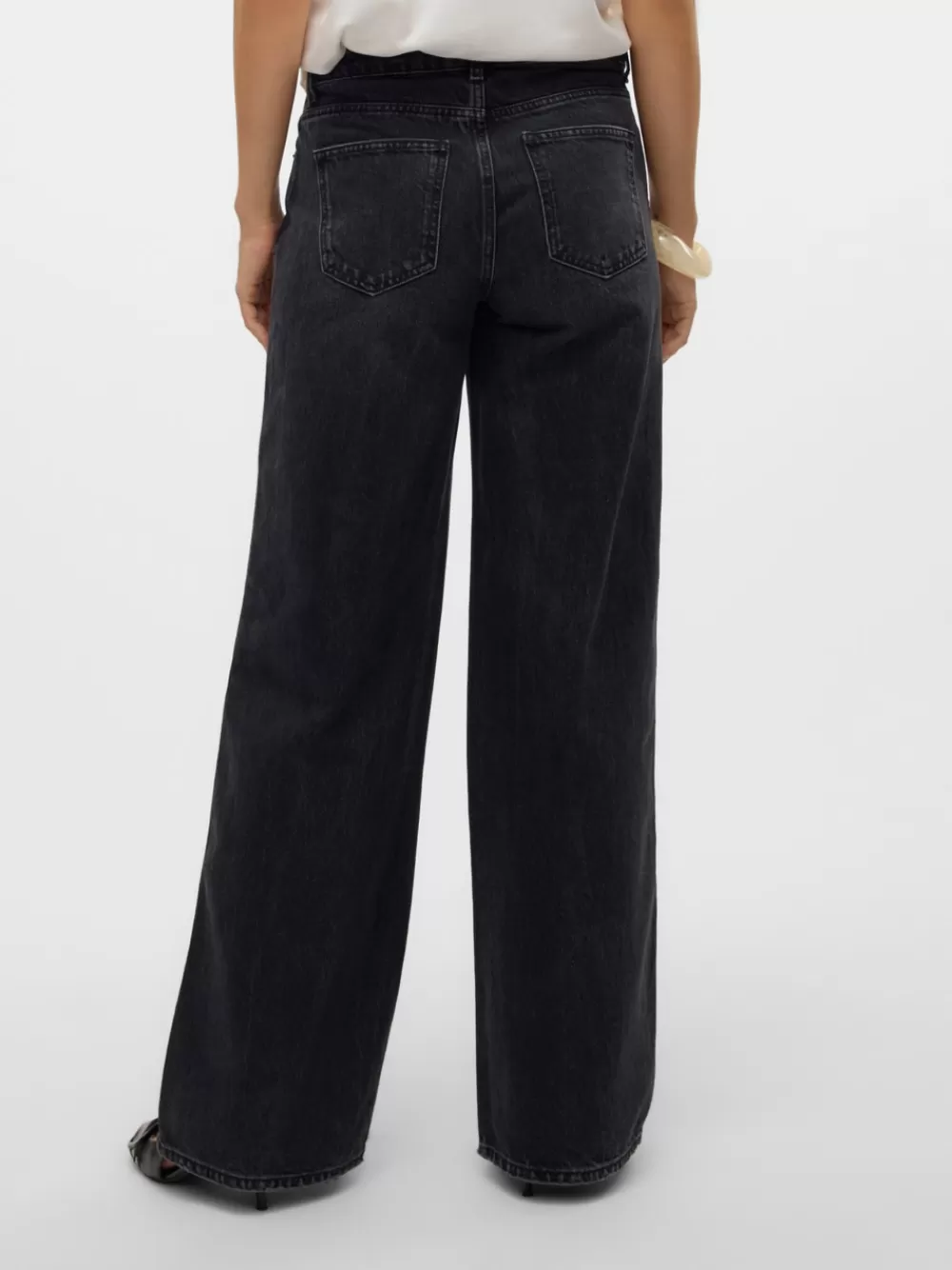 VERO MODA VMREMY Wide leg fit Farkut Black Denim Fashion