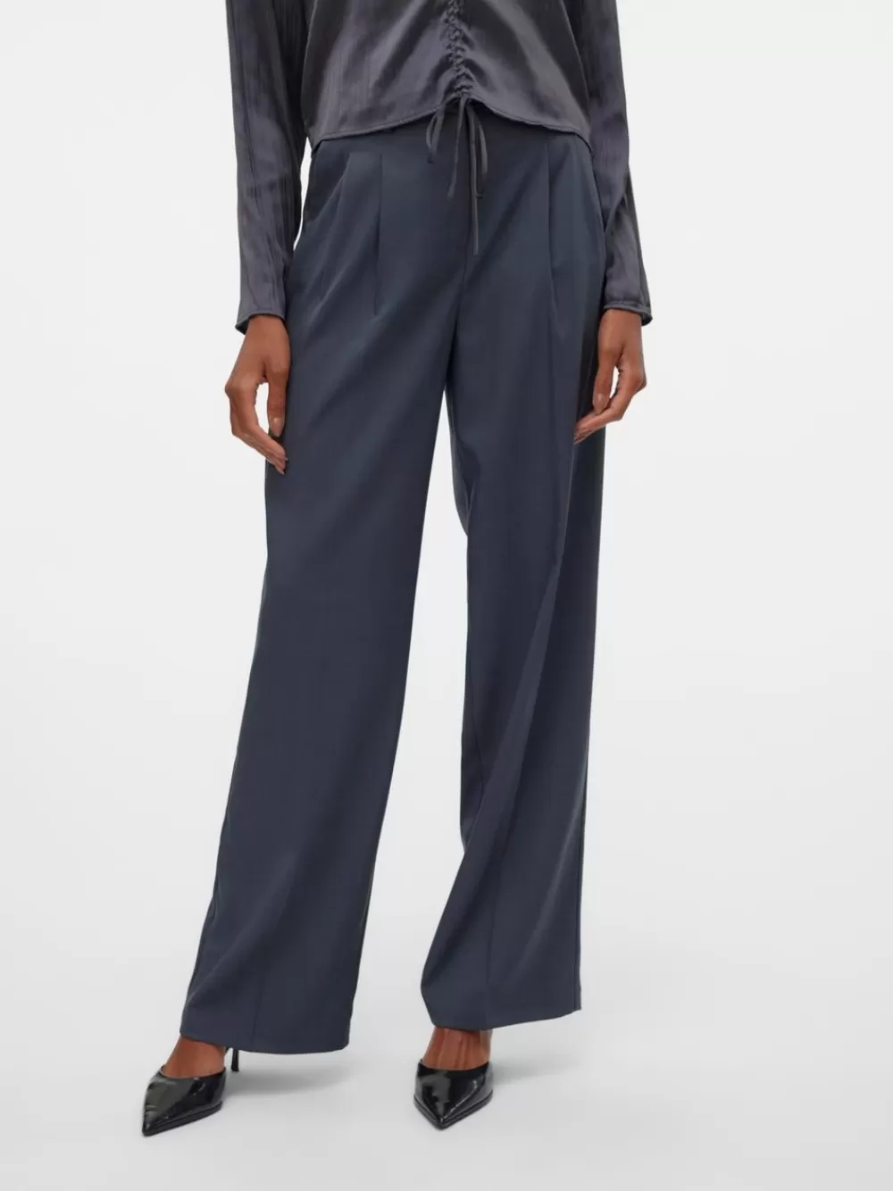 VERO MODA VMRITA Normaali vyötärö Housut Asphalt Online